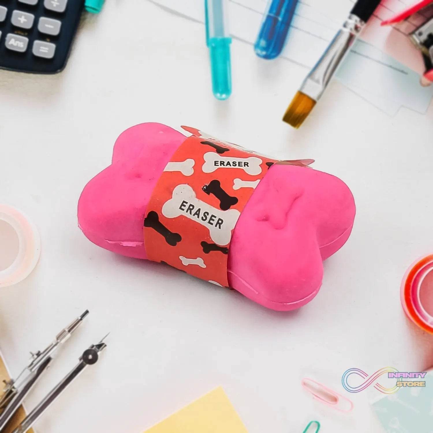 Bone Erasers Cartoon Eraser (1 Pc / Mix Colour) - infinityexculsivestore.com