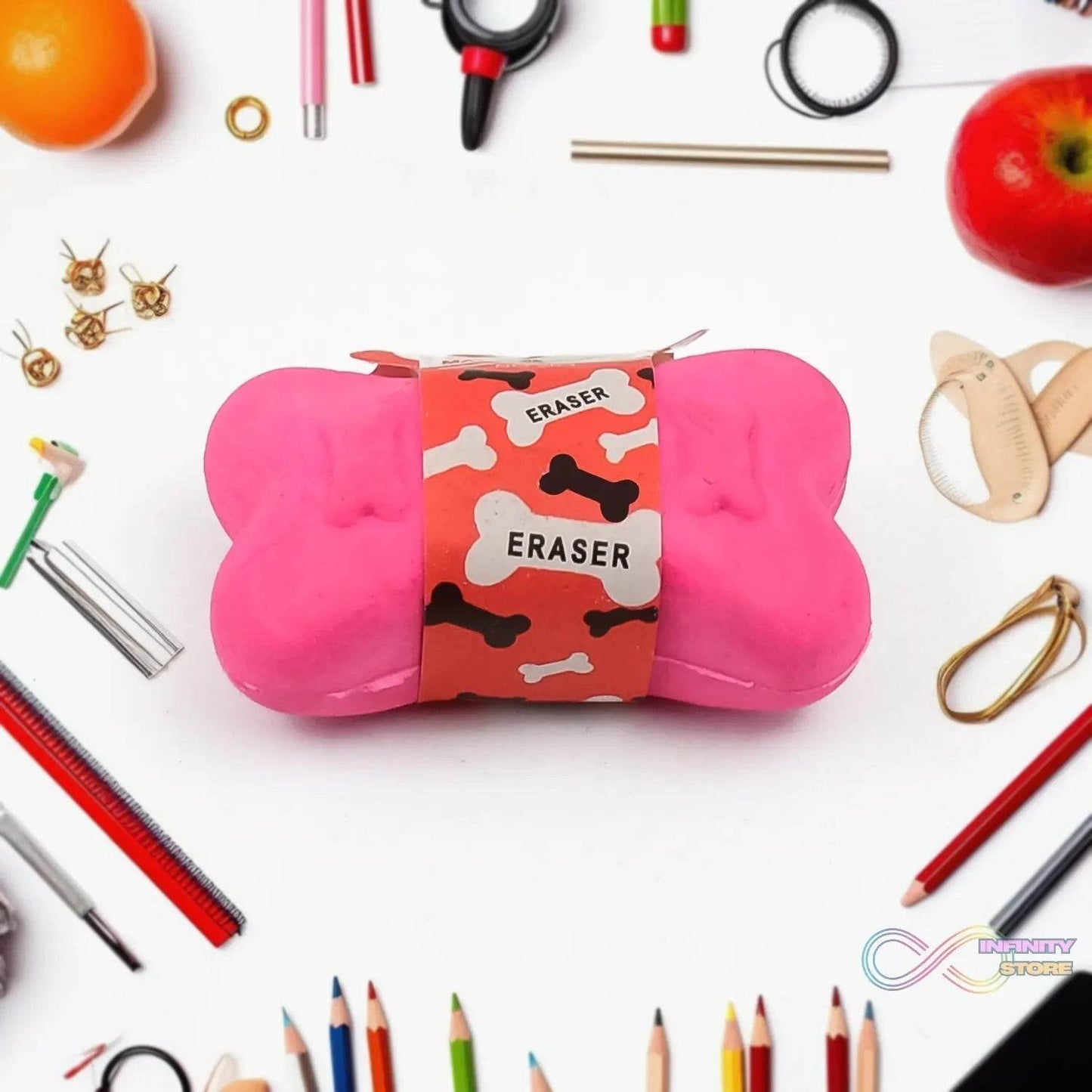 Bone Erasers Cartoon Eraser (1 Pc / Mix Colour) - infinityexculsivestore.com