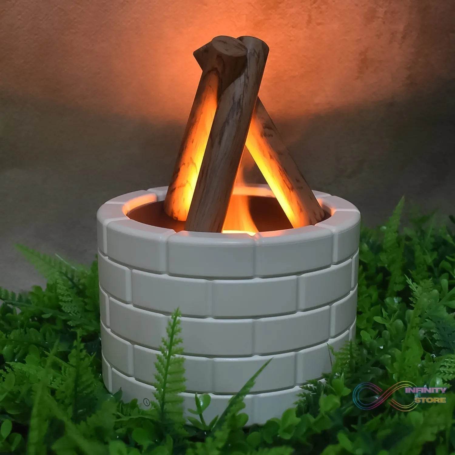 Bonfire Shaped Diffuser Essential Oil Diffuser Multi Function Flame Oil Diffuser (1 Pc) - infinityexculsivestore.com