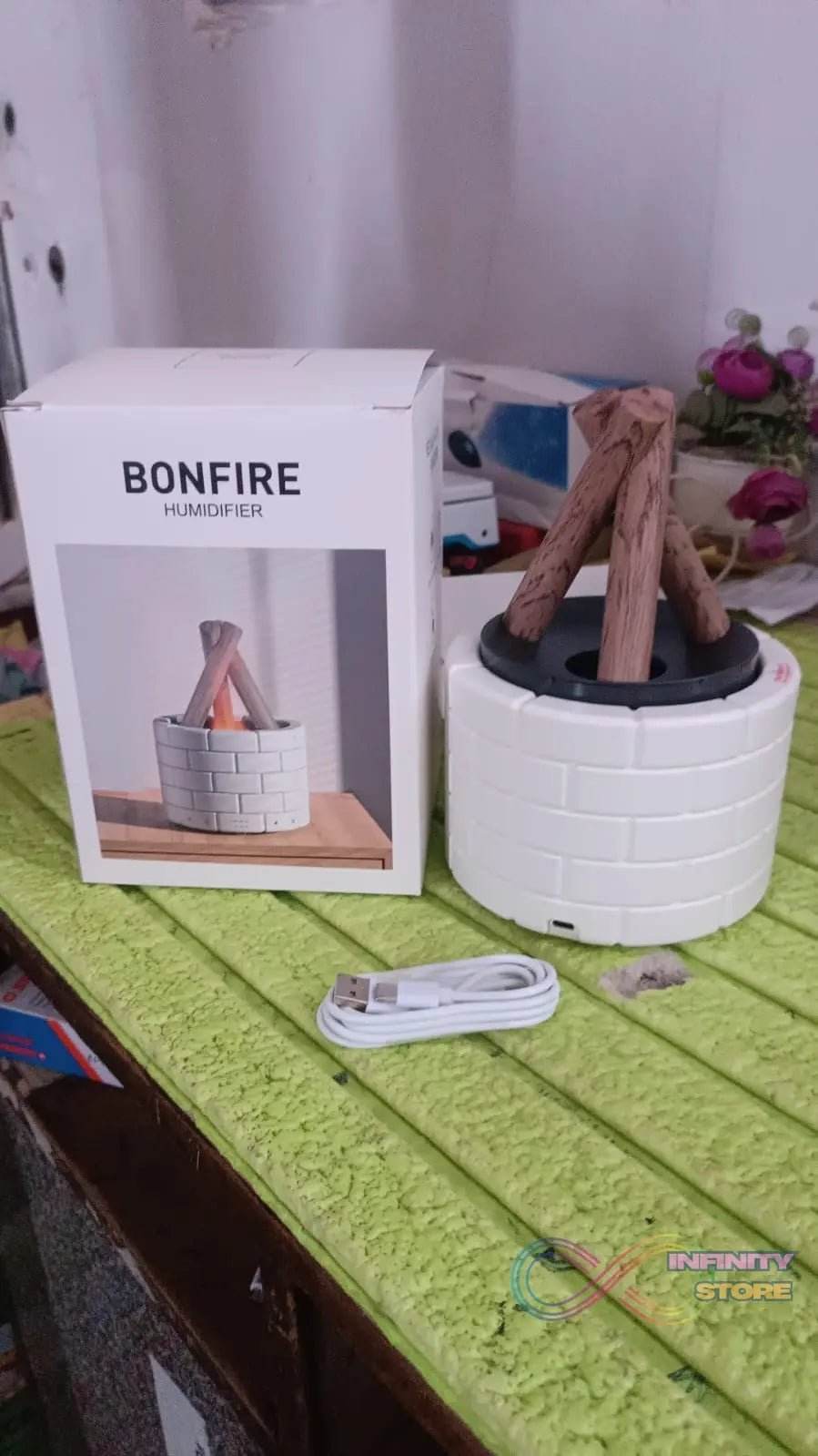 Bonfire Shaped Diffuser Essential Oil Diffuser Multi Function Flame Oil Diffuser (1 Pc) - infinityexculsivestore.com