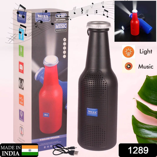 Bottle-Shaped Wireless Bluetooth Speaker with FM, USB & AUX Support - infinityexculsivestore.com