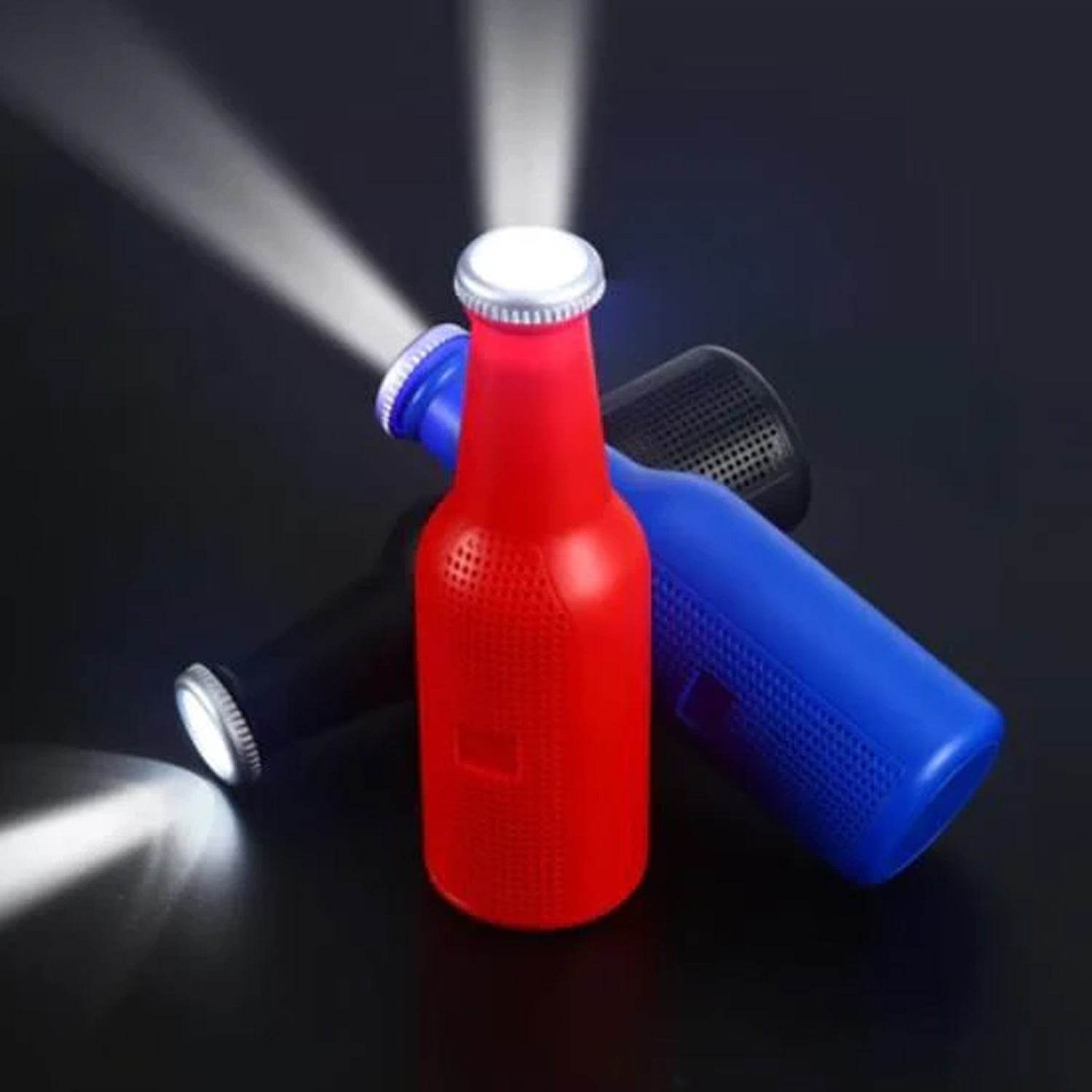 Bottle-Shaped Wireless Bluetooth Speaker with FM, USB & AUX Support - infinityexculsivestore.com