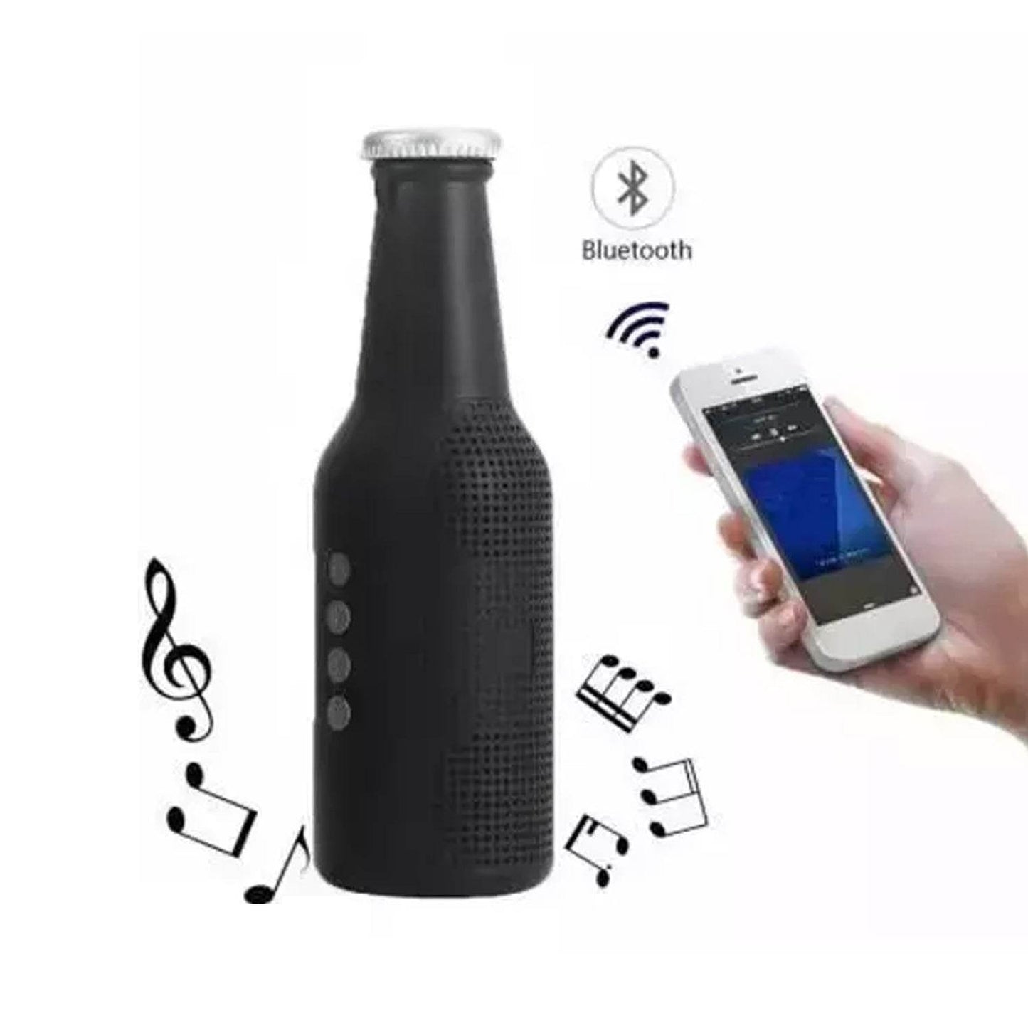 Bottle-Shaped Wireless Bluetooth Speaker with FM, USB & AUX Support - infinityexculsivestore.com
