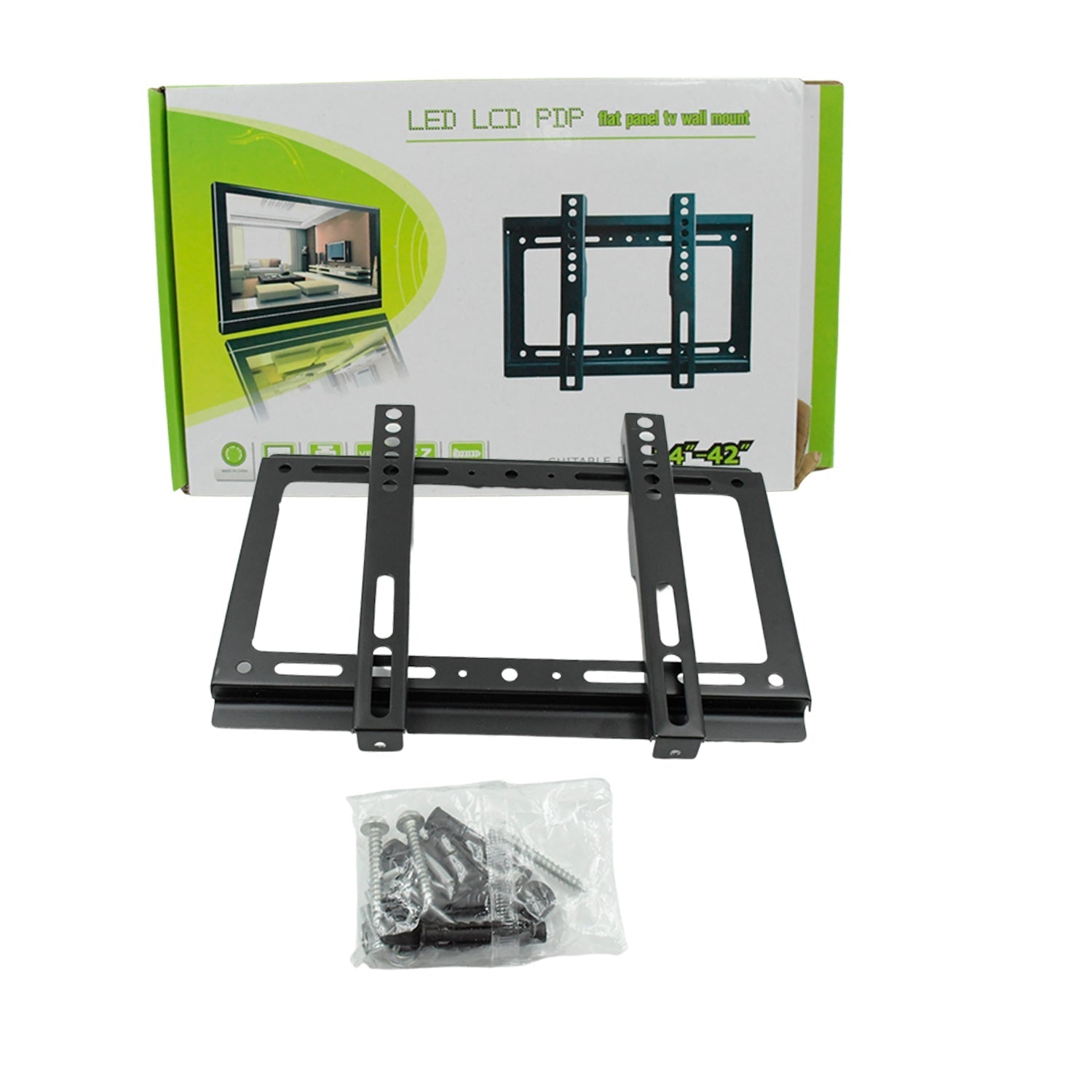 TV Wall Bracket Mount Slim Monitor Stand for 14 x 42, LCD LED 3D plasma Flat TVs Full Motion Heavy - Duty Wall Bracket, Sturdy and Strong Flat Screen Design TV Wall Mount (29cmx19cm) - infinityexculsivestore.com