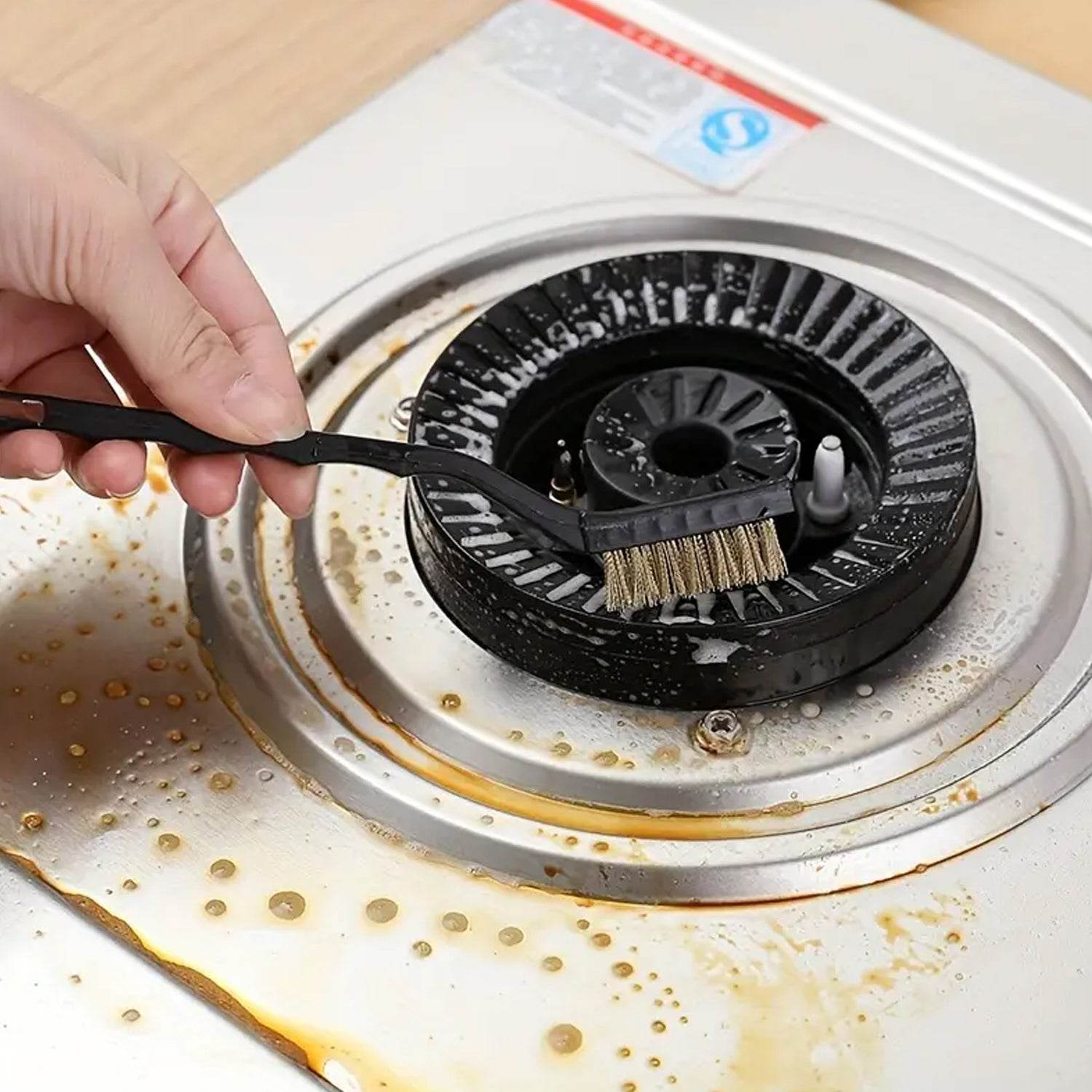 3pc Mini Wire Brush Set Brass Nylon Stainless Steel Bristles Household Cleaning Brush for Gas Stove, Smoke Machine Tool Burner Tiles Tap Rust Removal Welding Slag Dirt & Paint Scrubbing (3 Pcs Set) - infinityexculsivestore.com