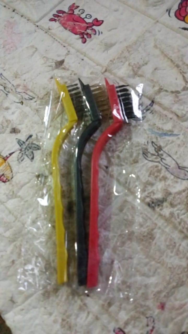 3pc Mini Wire Brush Set Brass Nylon Stainless Steel Bristles Household Cleaning Brush for Gas Stove, Smoke Machine Tool Burner Tiles Tap Rust Removal Welding Slag Dirt & Paint Scrubbing (3 Pcs Set) - infinityexculsivestore.com