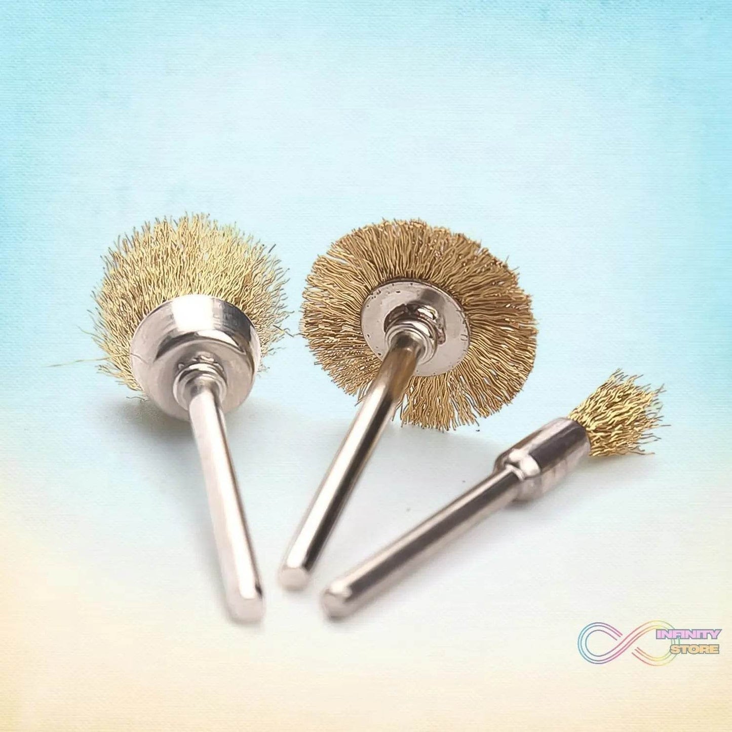 Brass Wire Wheels, 3 Pcs Brass Wire Wheels, Rust Removal Tool - infinityexculsivestore.com