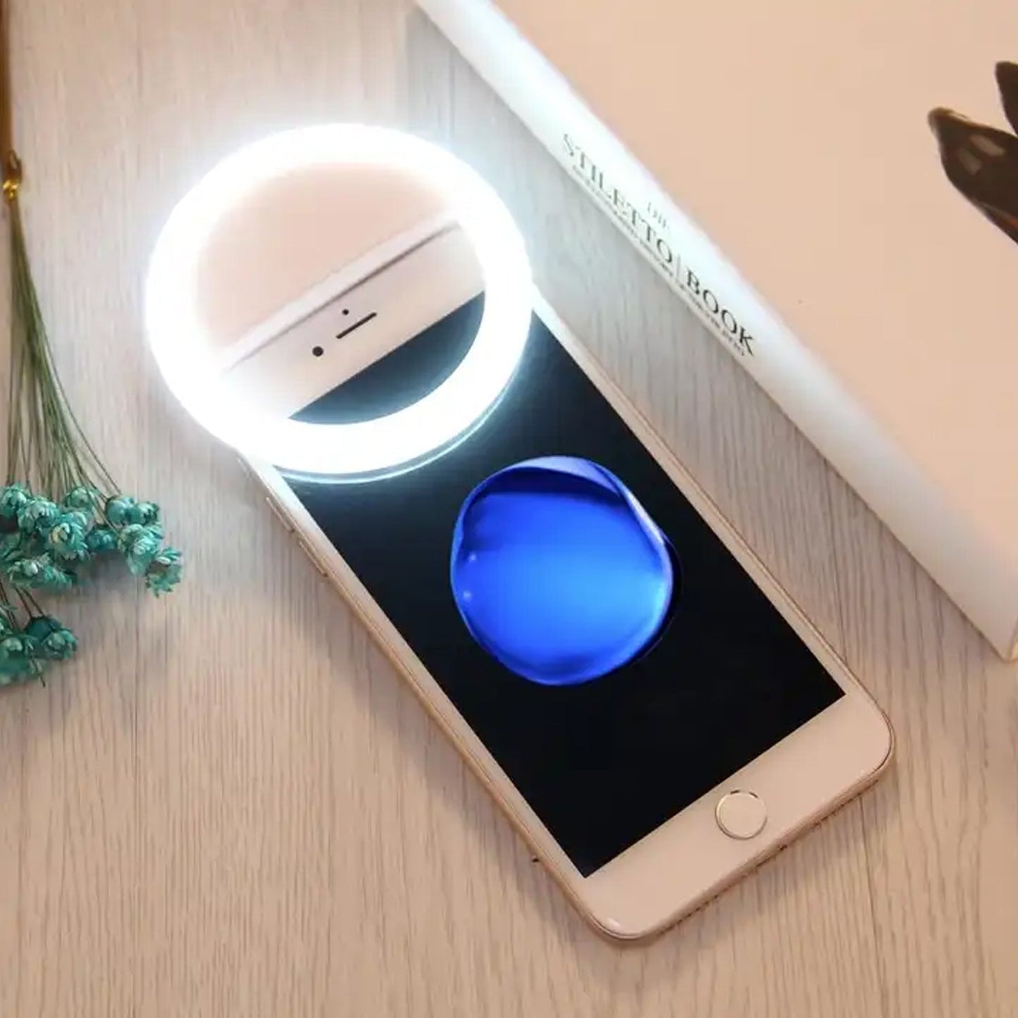 Selfie Flash Ring Light with 3 Level of Brightness,Selfie Ring Light used for applying bright shade over face during taking selfies and making videos for Photography Video Calling for Smart Phones Tablet (1 Pc) - infinityexculsivestore.com