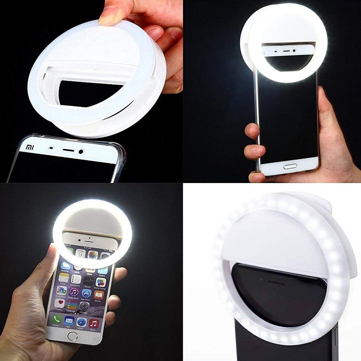 Selfie Flash Ring Light with 3 Level of Brightness,Selfie Ring Light used for applying bright shade over face during taking selfies and making videos for Photography Video Calling for Smart Phones Tablet (1 Pc) - infinityexculsivestore.com