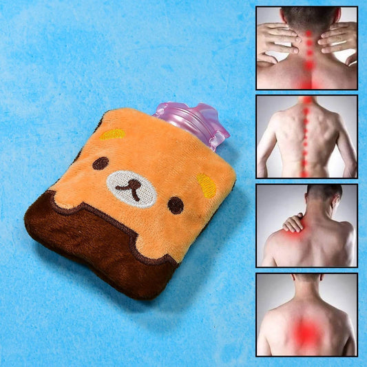 Brown Panda Print small Hot Water Bag with Cover for Pain Relief, Neck, Shoulder Pain and Hand, Feet Warmer, Menstrual Cramps. - infinityexculsivestore.com