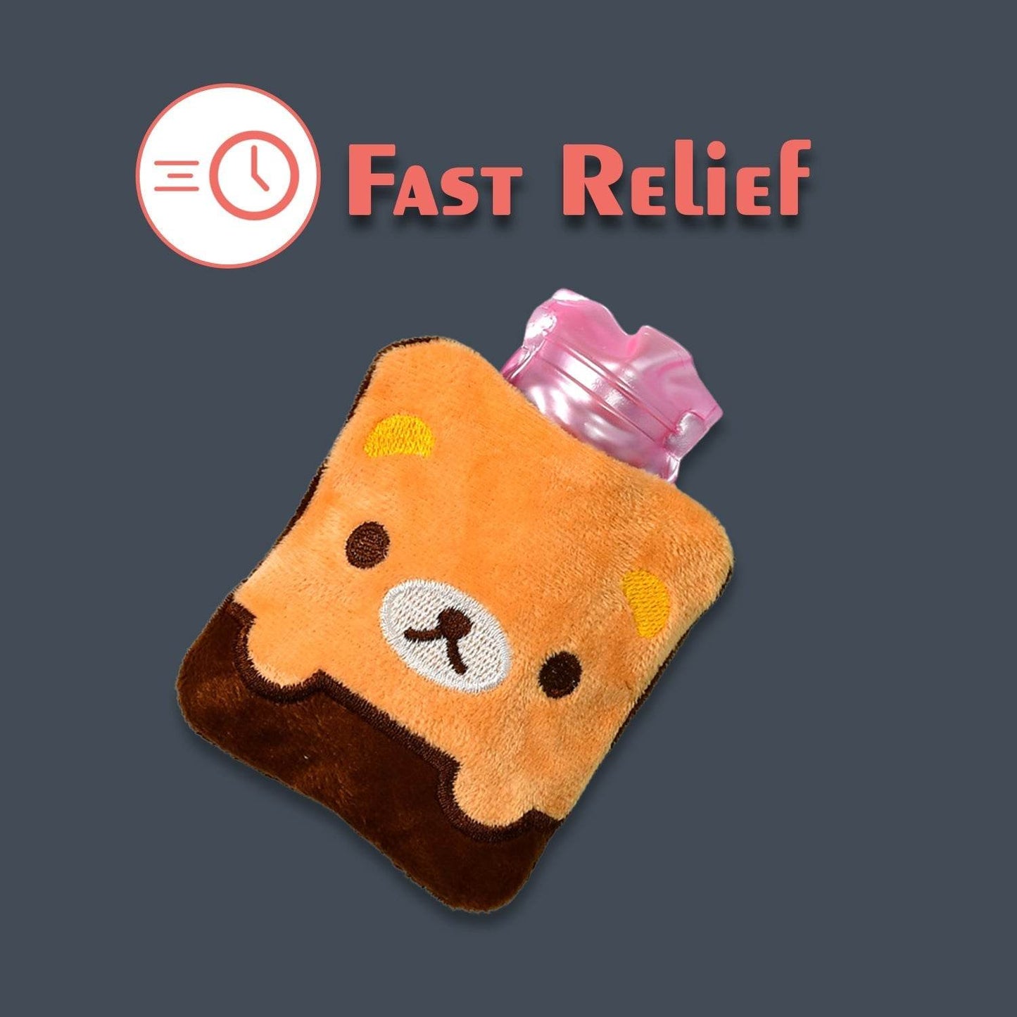 Brown Panda Print small Hot Water Bag with Cover for Pain Relief, Neck, Shoulder Pain and Hand, Feet Warmer, Menstrual Cramps. - infinityexculsivestore.com