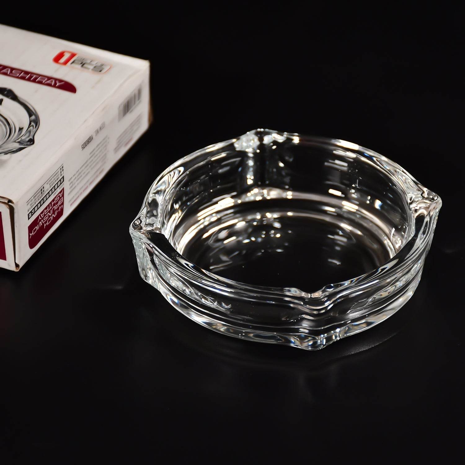 Brunswick Crystal Glass Ashtray for Home & Office - infinityexculsivestore.com