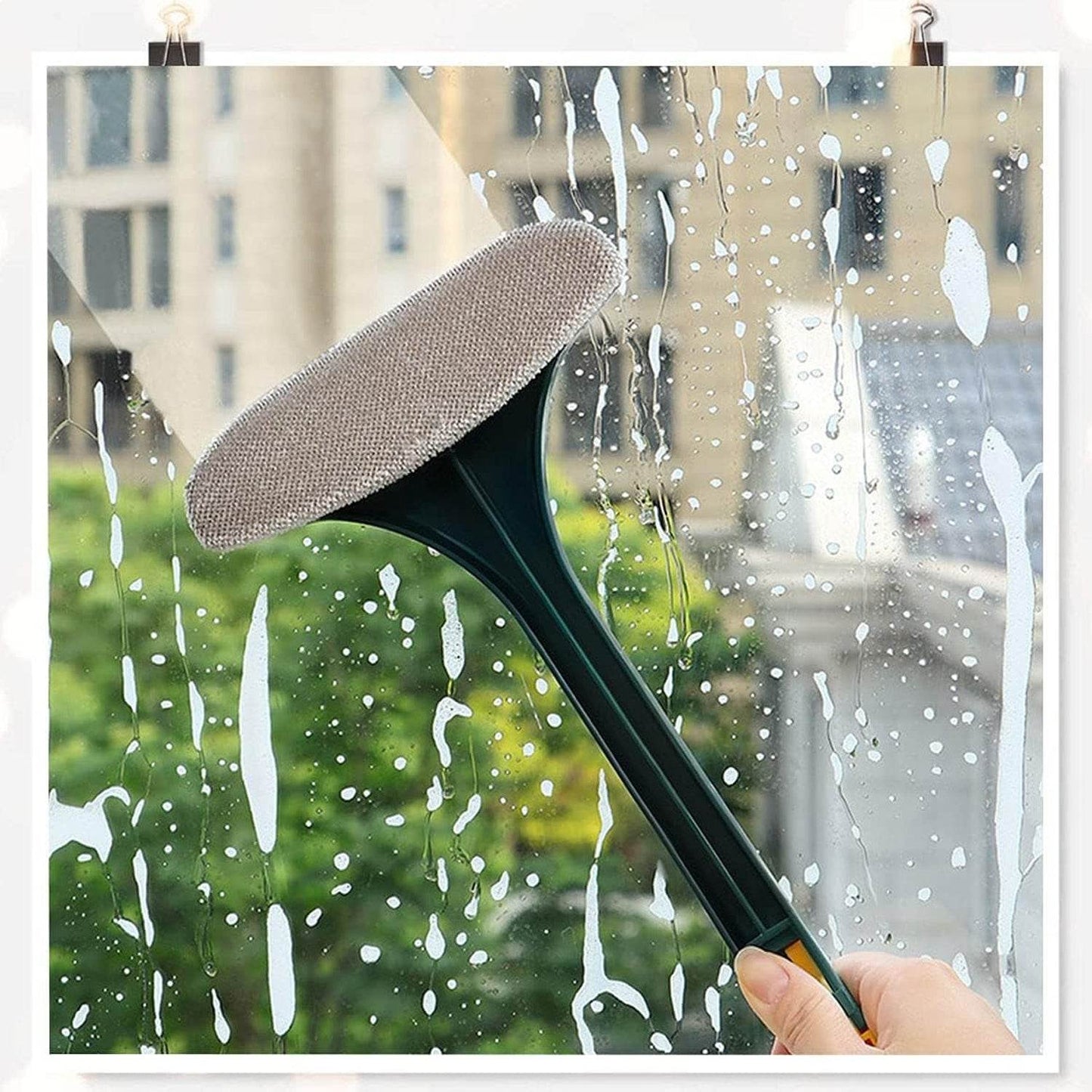 Brush 2 in 1 Mesh Cleaning Brush & Wiper with Extended Handle Window Cleaning Brush Net Cleaner,Magic Window Cleaner Brush, Window Mesh Cleaner (1 Pc) - infinityexculsivestore.com