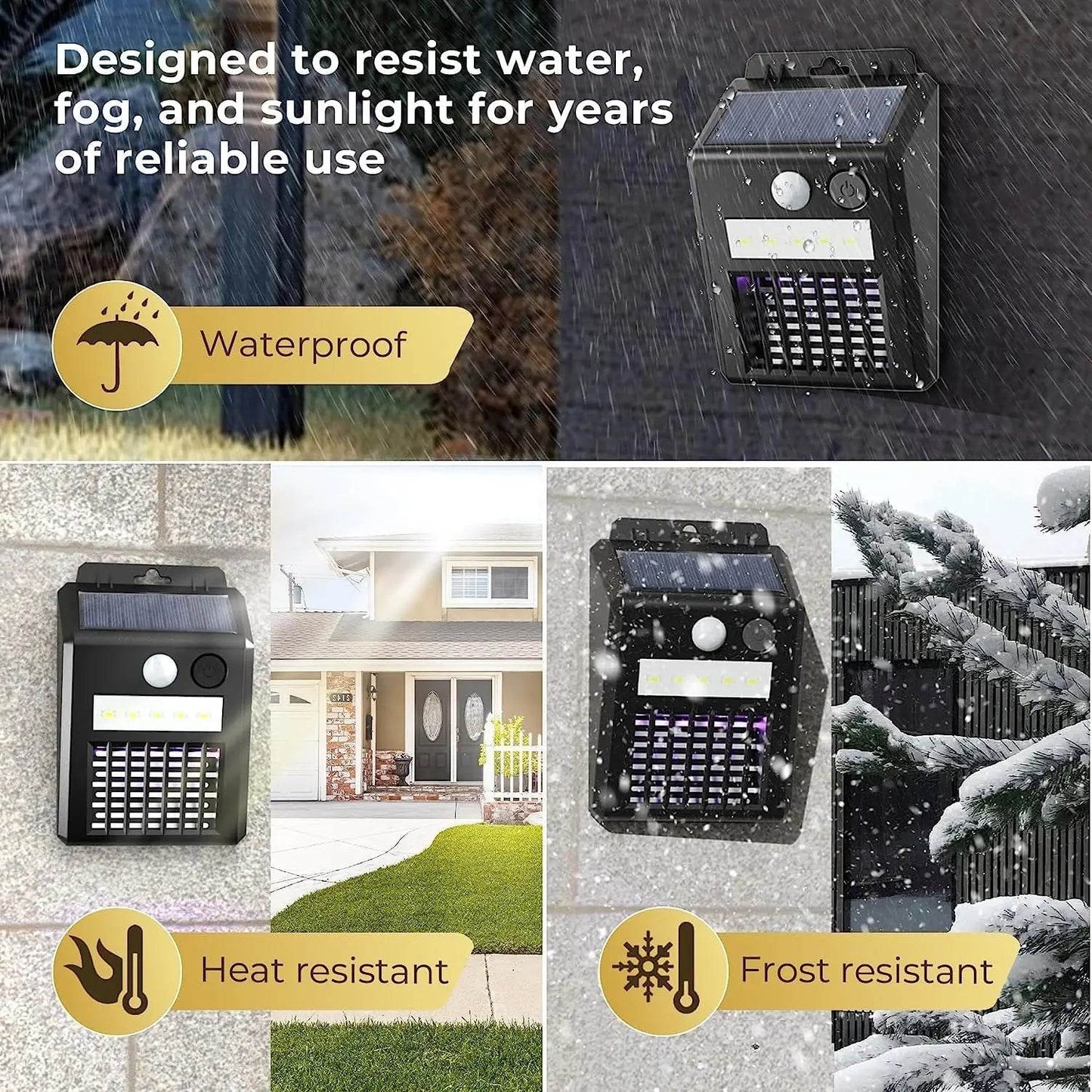Bug Zapper Outdoor 2 in 1 Solar Mosquito Zapper Lamps (1 Pc) - infinityexculsivestore.com