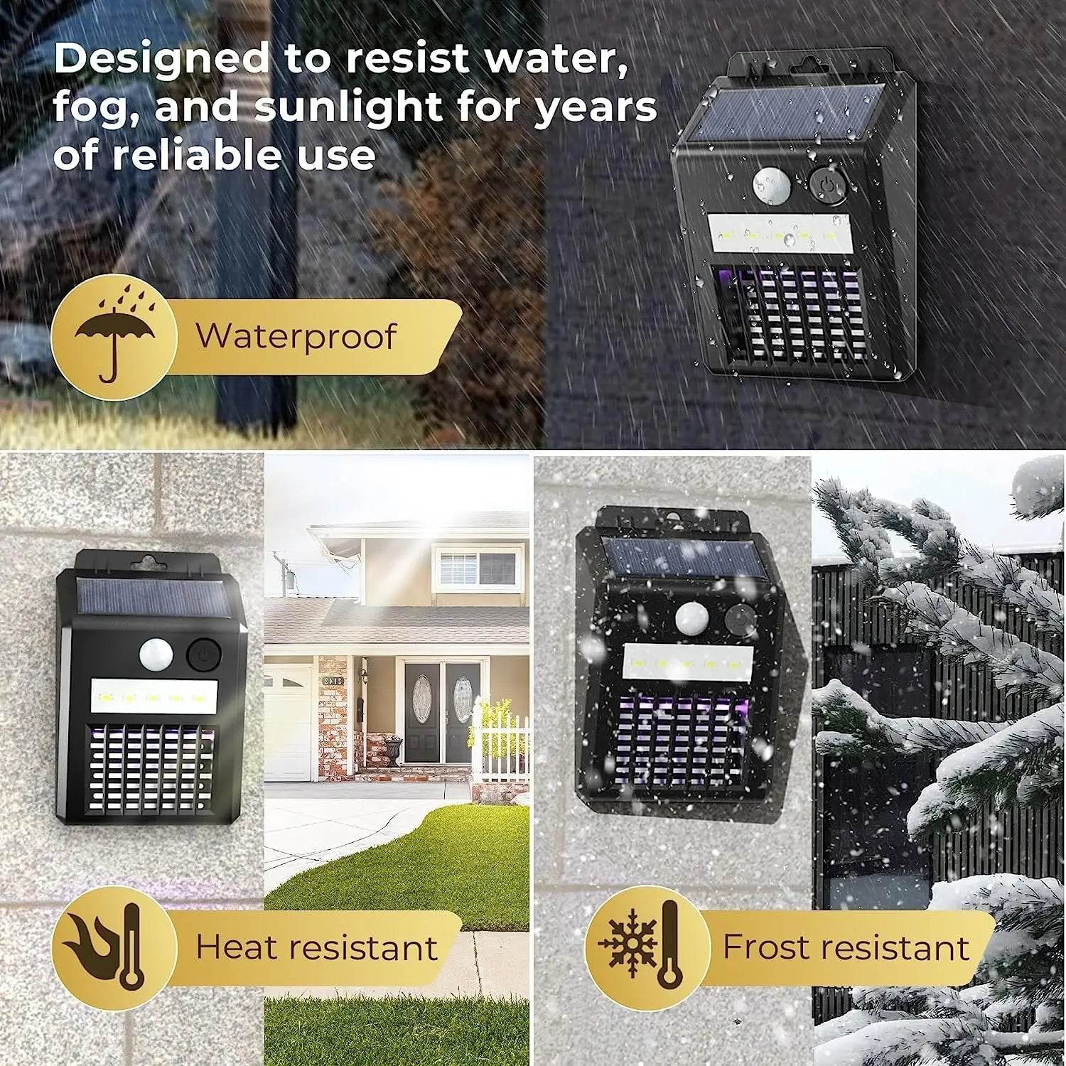 Bug Zapper Outdoor 2 in 1 Solar Mosquito Zapper Lamps (1 Pc) - infinityexculsivestore.com