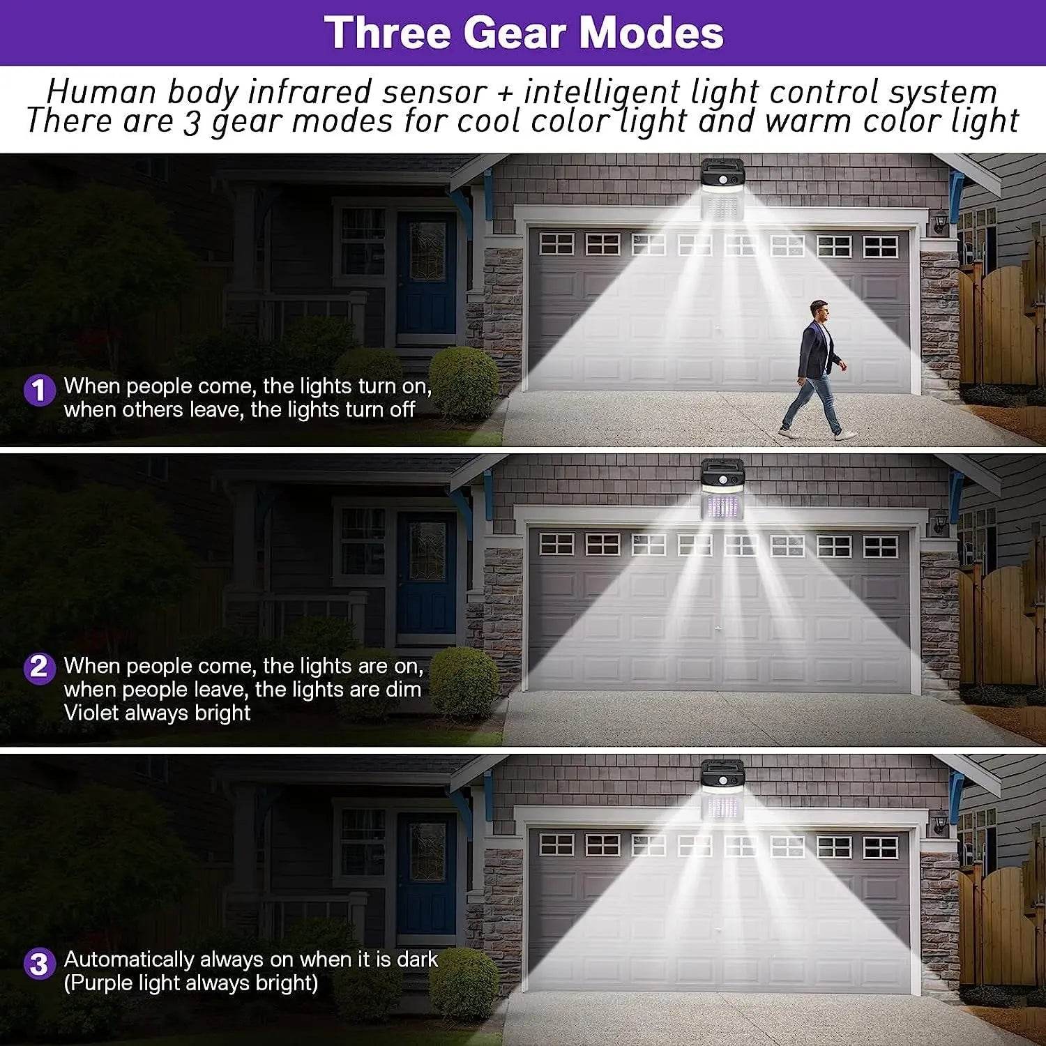 Bug Zapper Outdoor 2 in 1 Solar Mosquito Zapper Lamps (1 Pc) - infinityexculsivestore.com