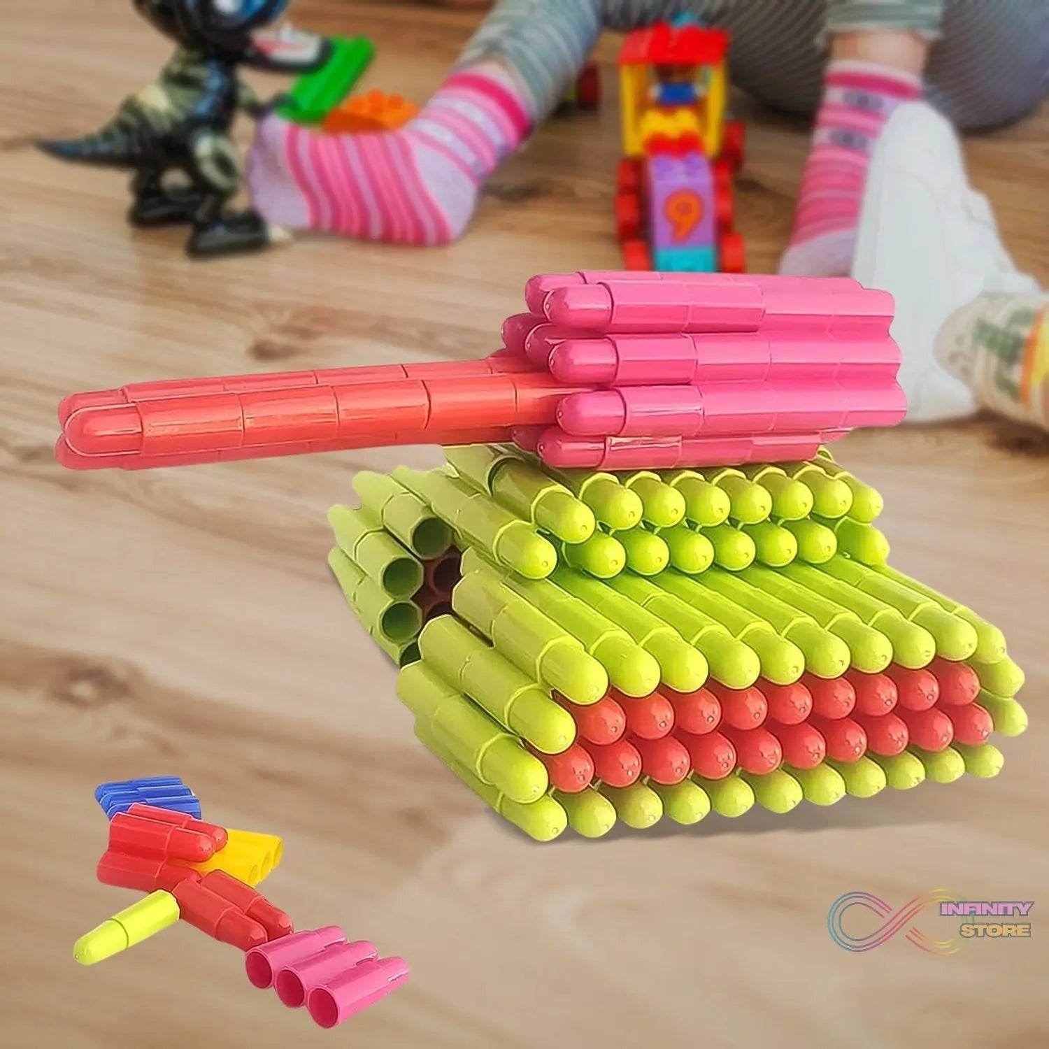 Bullet Blocks for Intelligent Kids Creative Bullets Shaped Building Blocks (Approx 88 Pcs) - infinityexculsivestore.com