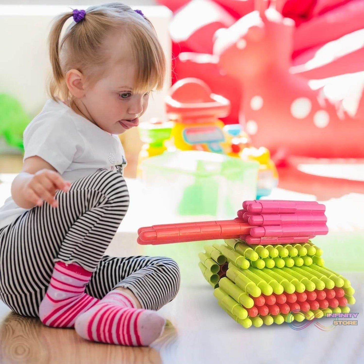 Bullet Blocks for Intelligent Kids Creative Bullets Shaped Building Blocks (Approx 88 Pcs) - infinityexculsivestore.com