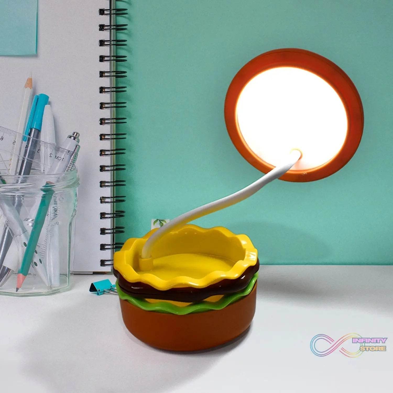Burger Delight: Folding LED Night Lamp (1 Pc) - infinityexculsivestore.com