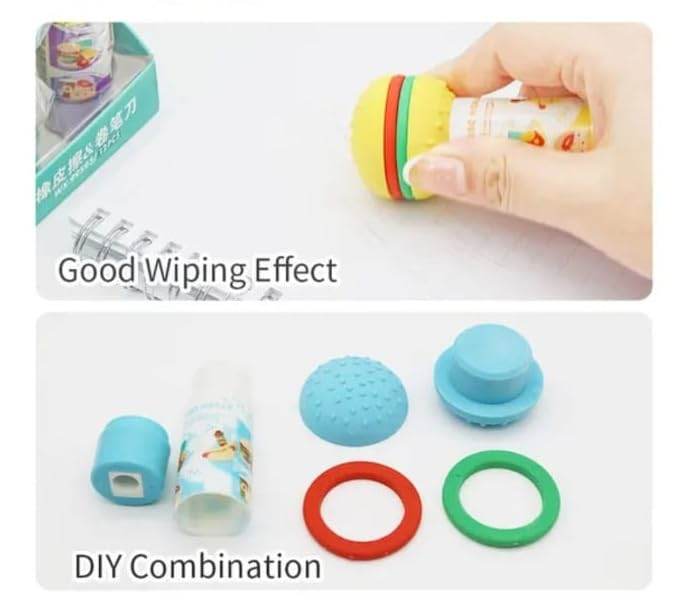 Burger Shape 3D Erasers Cum Sharpener Birth Day Return Gift Party Idea for Kids Birthday (Pack of 06 Pcs) - infinityexculsivestore.com