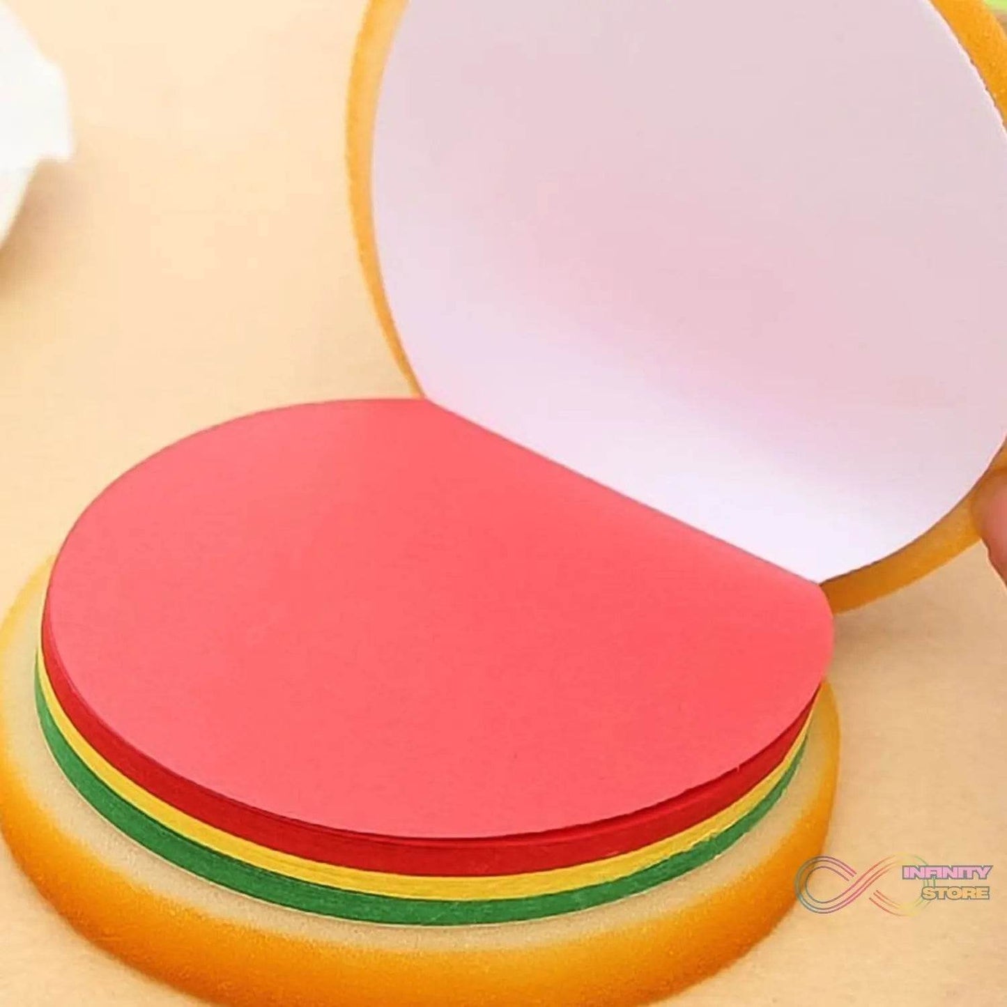 Burger Shaped Note / Sticky Notes / Memo Notes, Unique Mini Notes (Multicolor) - infinityexculsivestore.com