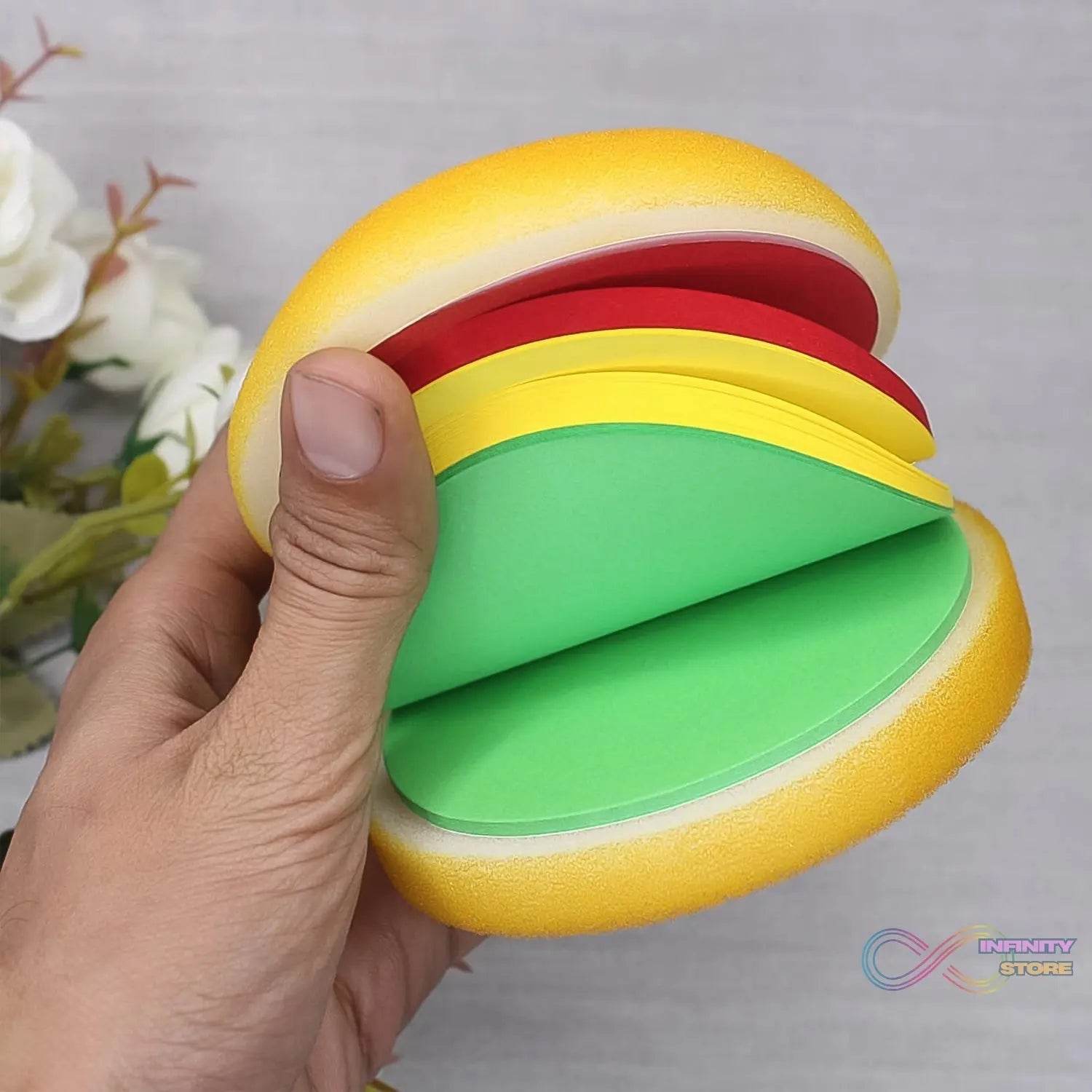 Burger Shaped Note / Sticky Notes / Memo Notes, Unique Mini Notes (Multicolor) - infinityexculsivestore.com