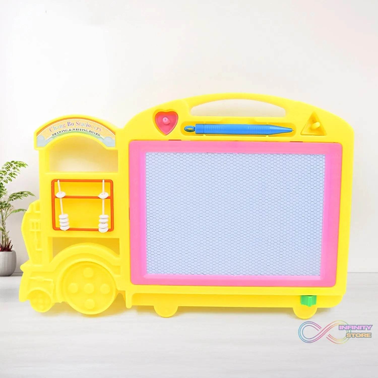 Bus Shape Drawing & Writing Slate Board for Kids (1 pc / 32 × 21 Cm) - infinityexculsivestore.com