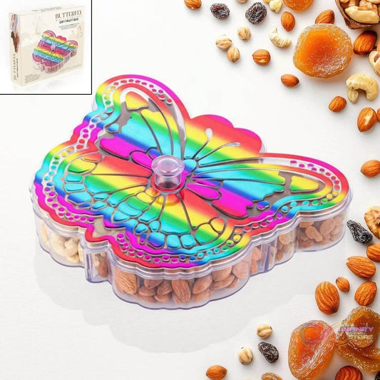 Butterfly Shape 4 Compartment Multipurpose Box | Dry Fruit Box (1 Pc) - infinityexculsivestore.com