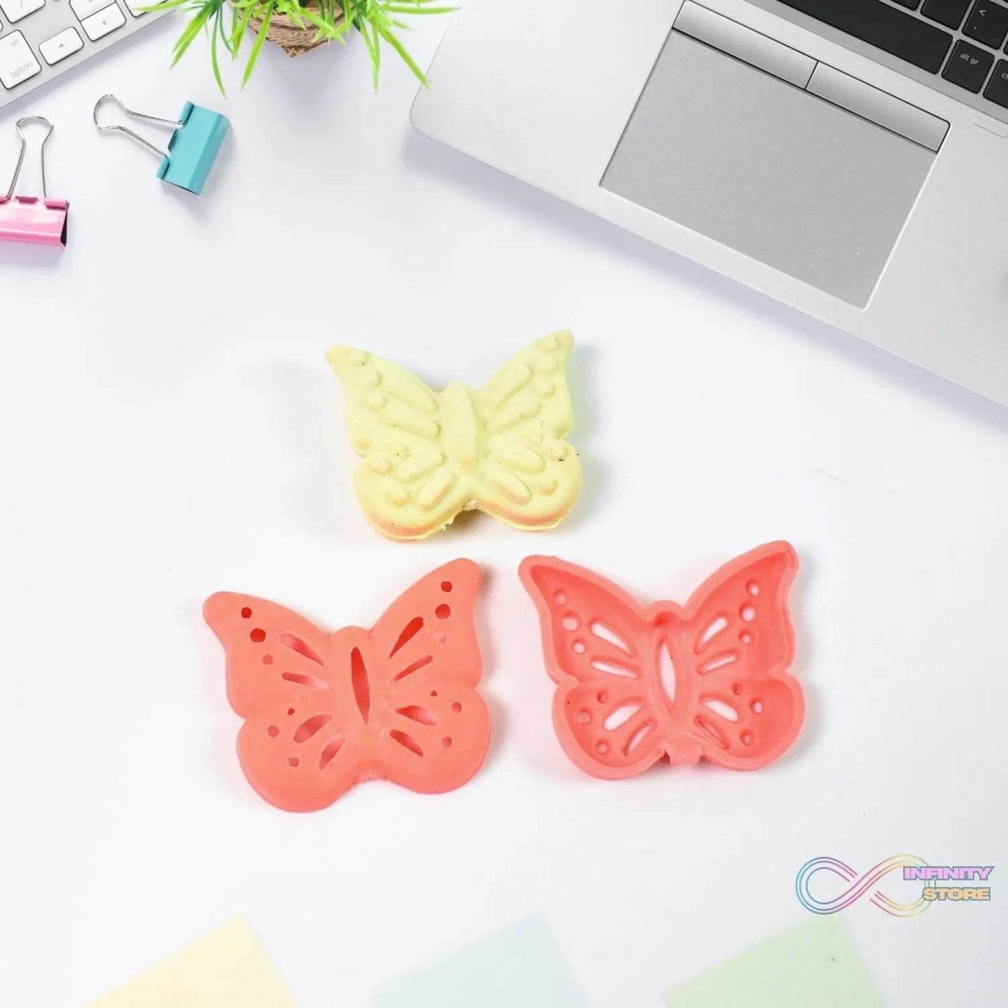 Butterfly Shape Eraser Rubber (1 Pc / Mix Colour & Design) - infinityexculsivestore.com