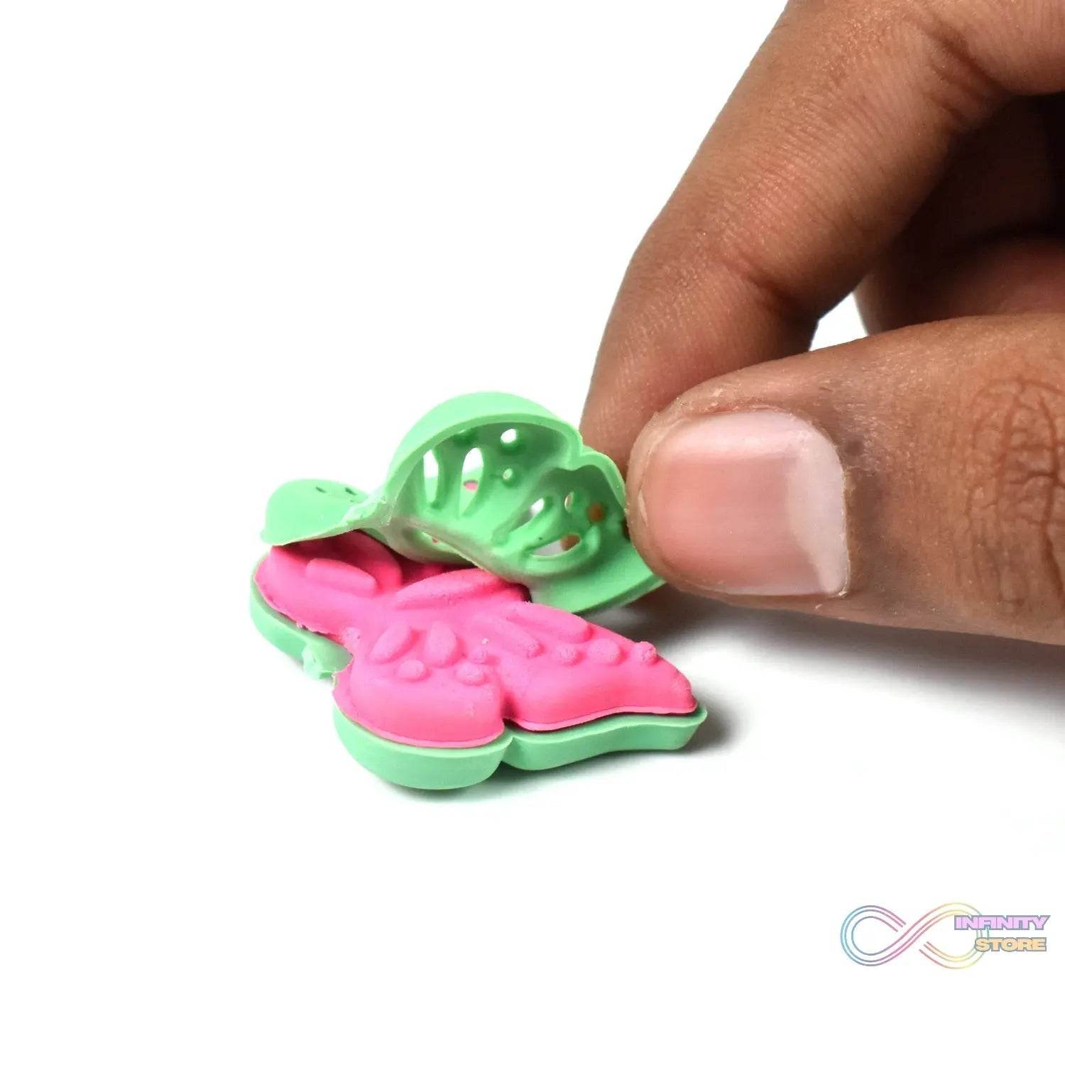 Butterfly Shape Eraser Rubber (1 Pc / Mix Colour & Design) - infinityexculsivestore.com