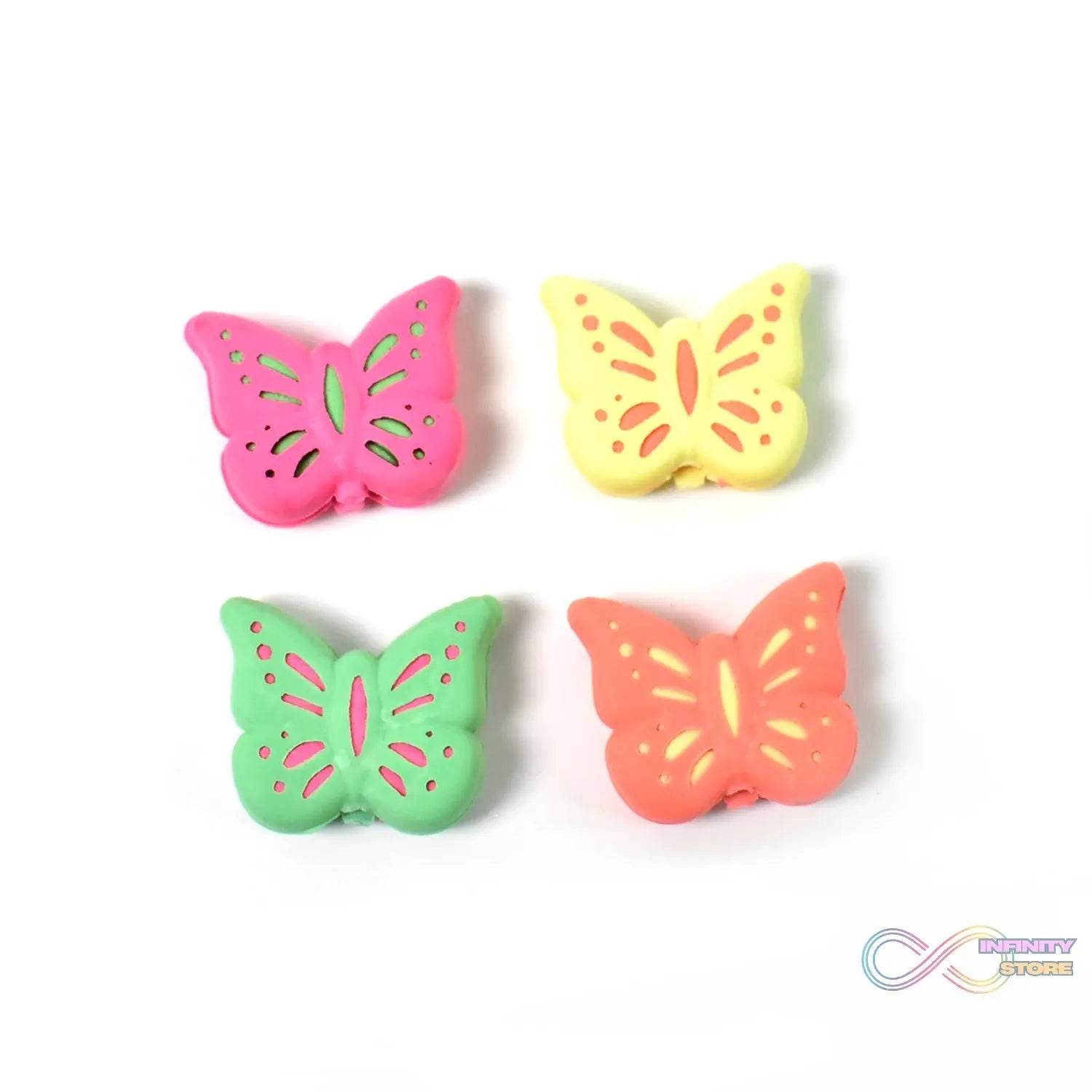 Butterfly Shape Eraser Rubber (1 Pc / Mix Colour & Design) - infinityexculsivestore.com