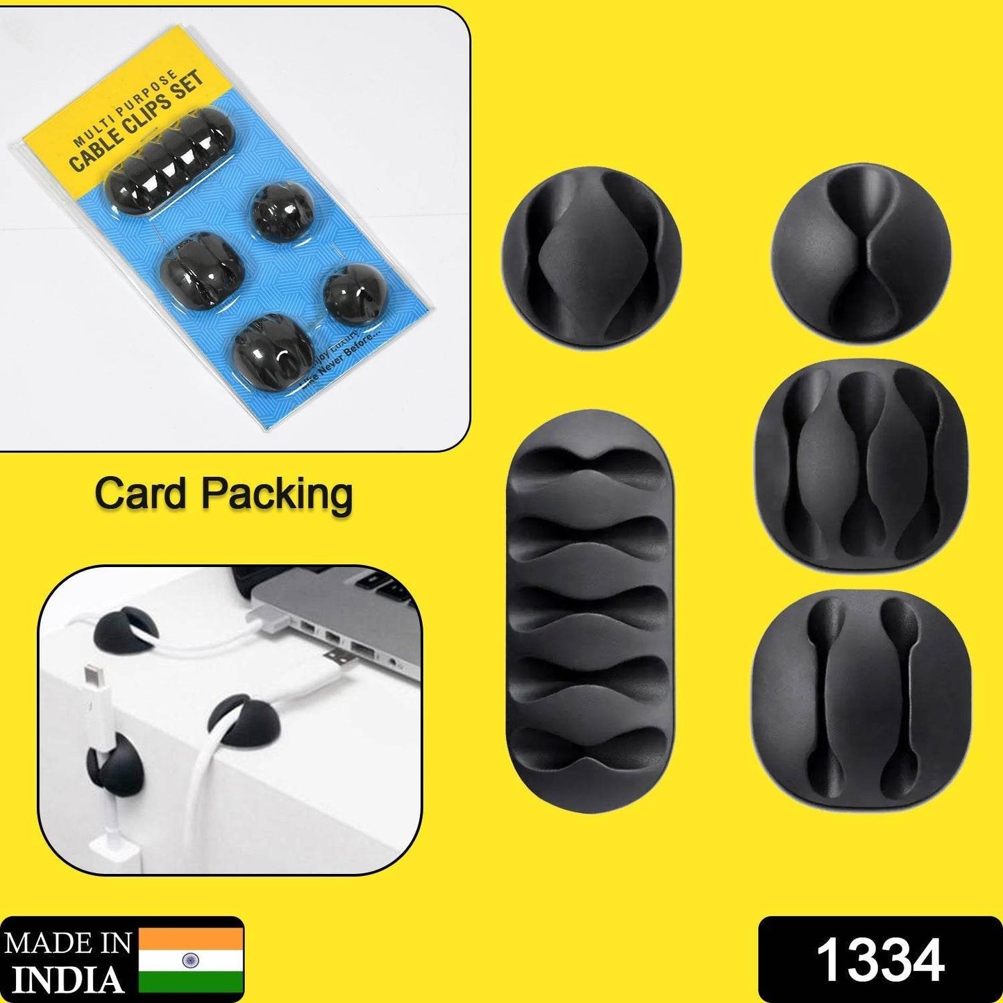 Cable Clips Multi Purpose Cable Organizer , Wire Holder For Desk And Table Use - infinityexculsivestore.com