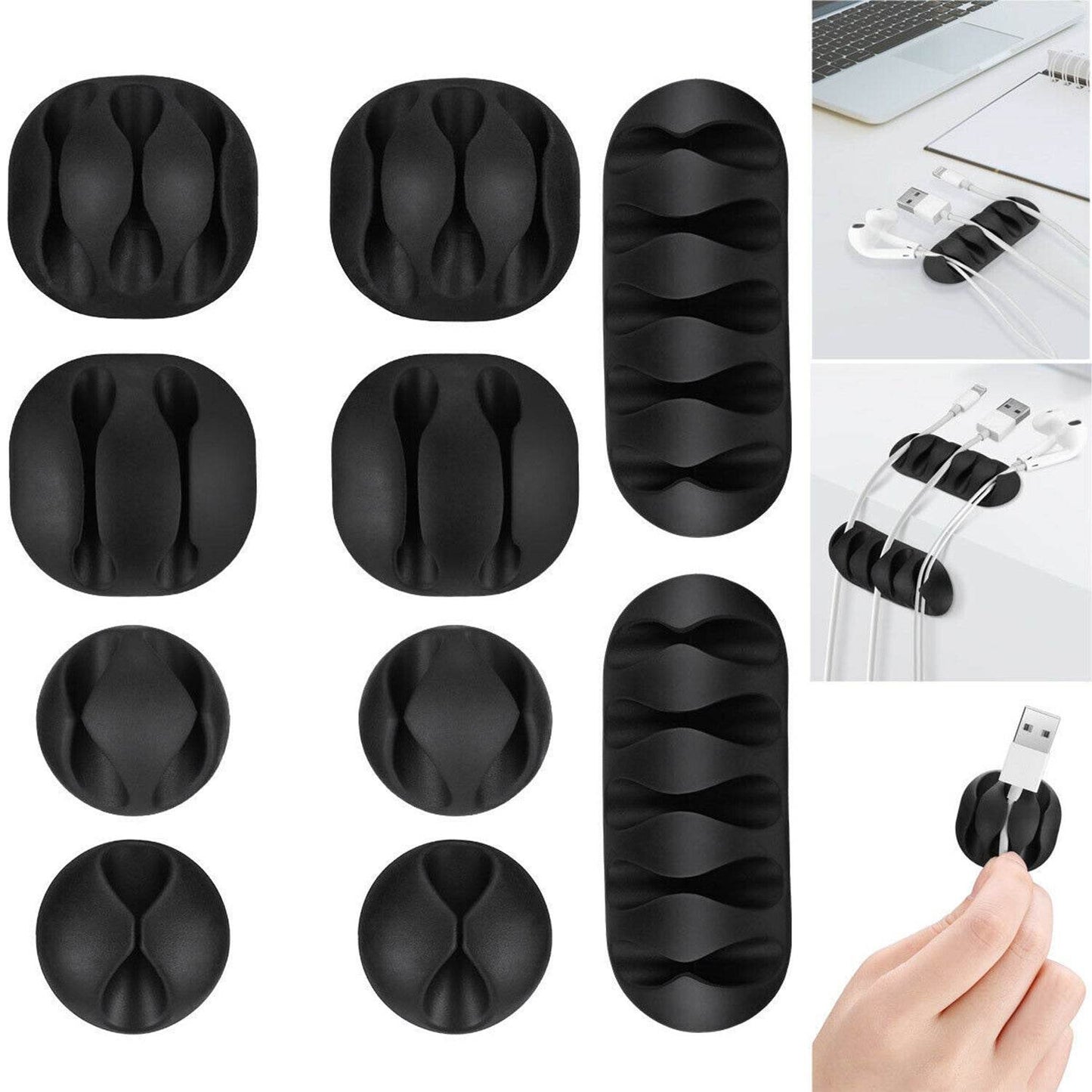 Cable Clips Multi Purpose Cable Organizer , Wire Holder For Desk And Table Use - infinityexculsivestore.com