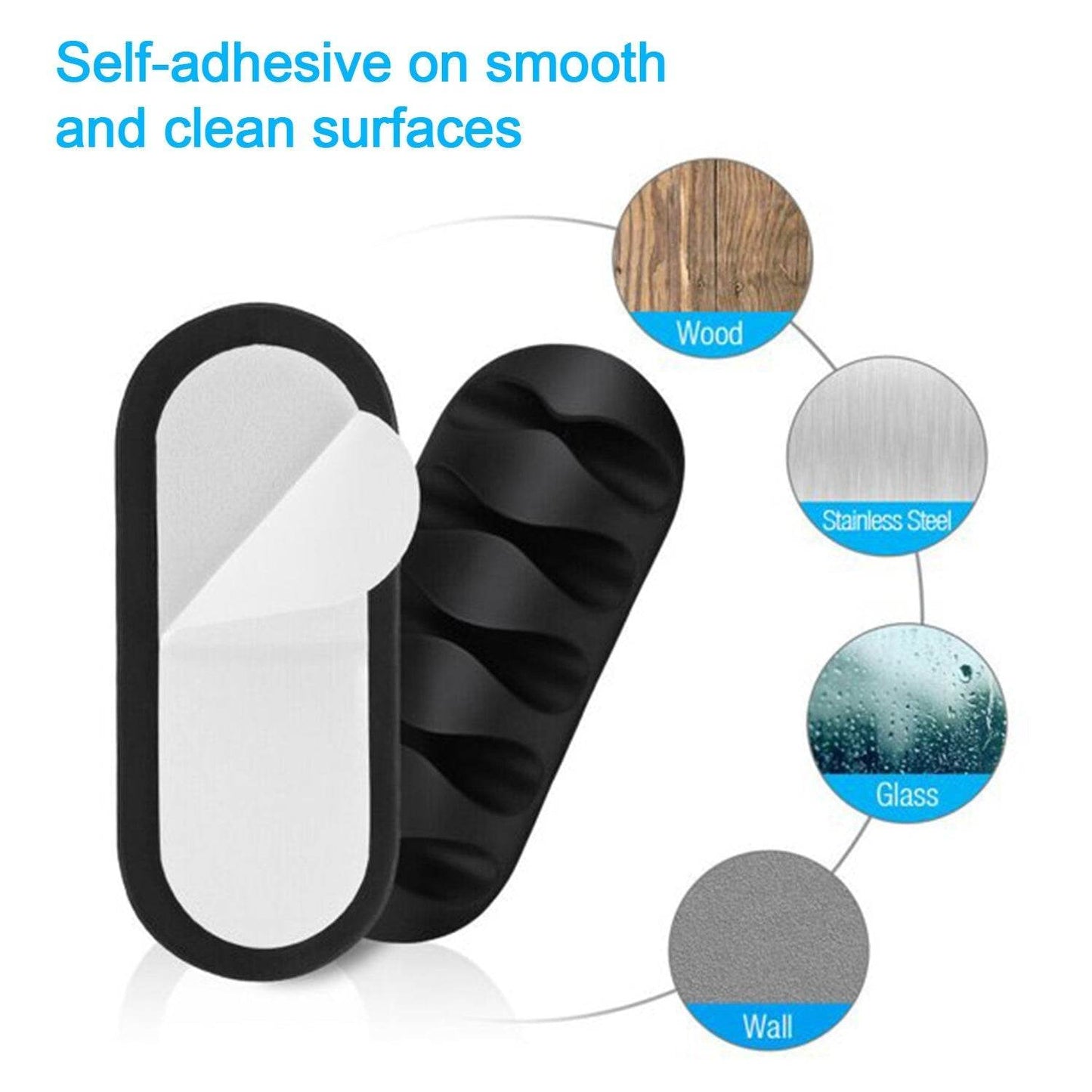 Cable Clips Multi Purpose Cable Organizer , Wire Holder For Desk And Table Use - infinityexculsivestore.com
