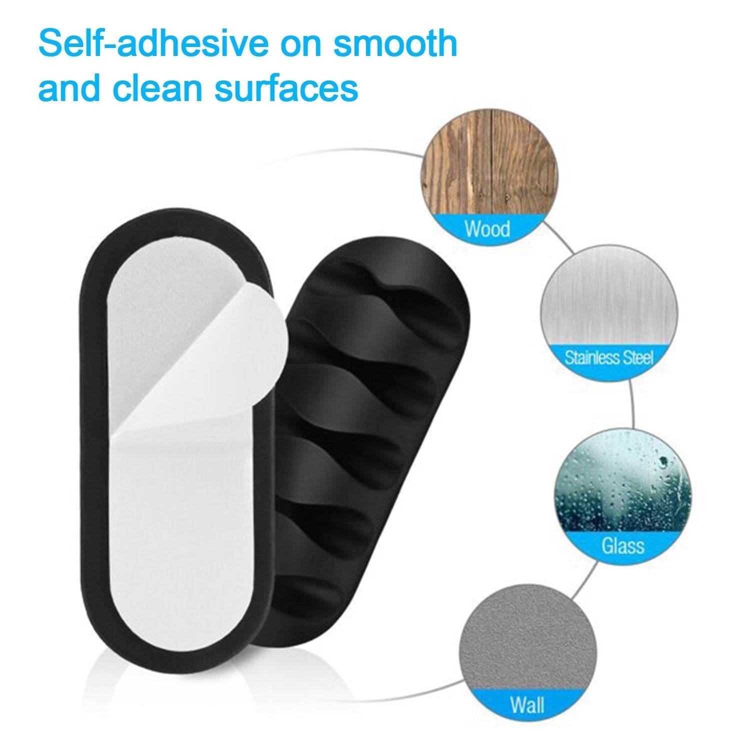 Cable Clips Multi Purpose Cable Organizer , Wire Holder For Desk And Table Use - infinityexculsivestore.com