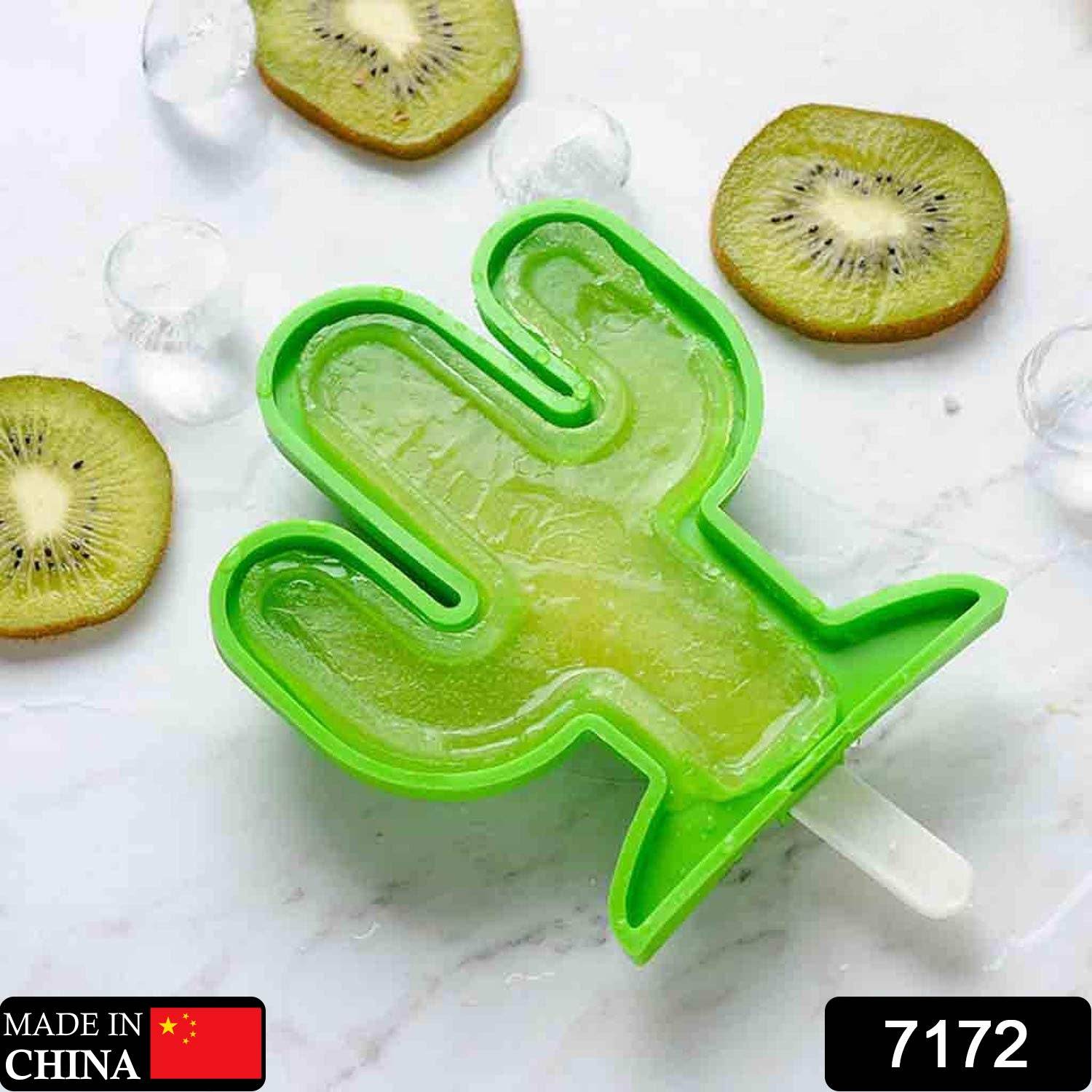 Cactus Shape Popsicle Molds - Durable Silicone Ice Cream Mould, DIY Ice Pop Kitchen Tool - infinityexculsivestore.com