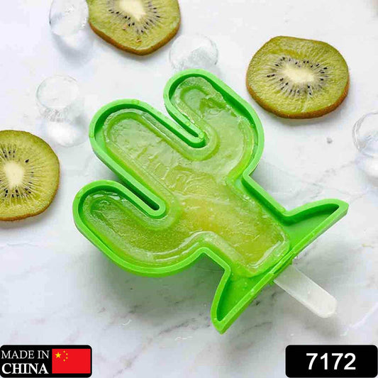 Cactus Shape Popsicle Molds - Durable Silicone Ice Cream Mould, DIY Ice Pop Kitchen Tool - infinityexculsivestore.com