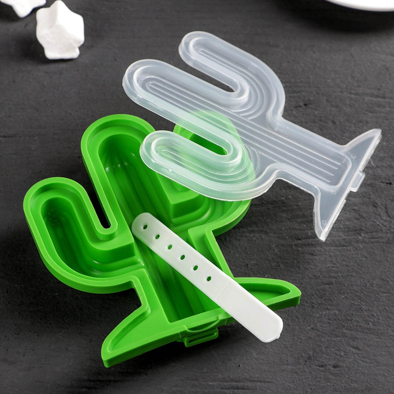 Cactus Shape Popsicle Molds - Durable Silicone Ice Cream Mould, DIY Ice Pop Kitchen Tool - infinityexculsivestore.com