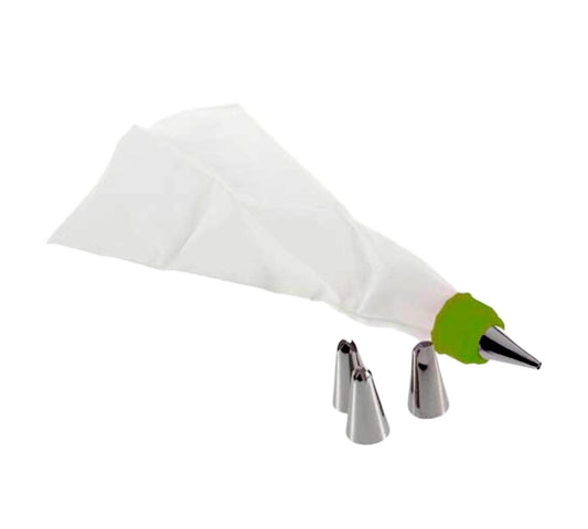 Cake Decorating Nozzle with Piping Bag Stainless Steel Piping Cream Frosting Nozzles - infinityexculsivestore.com