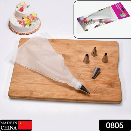 Cake Decorating Nozzle with Piping Bag Stainless Steel Piping Cream Frosting Nozzles - infinityexculsivestore.com