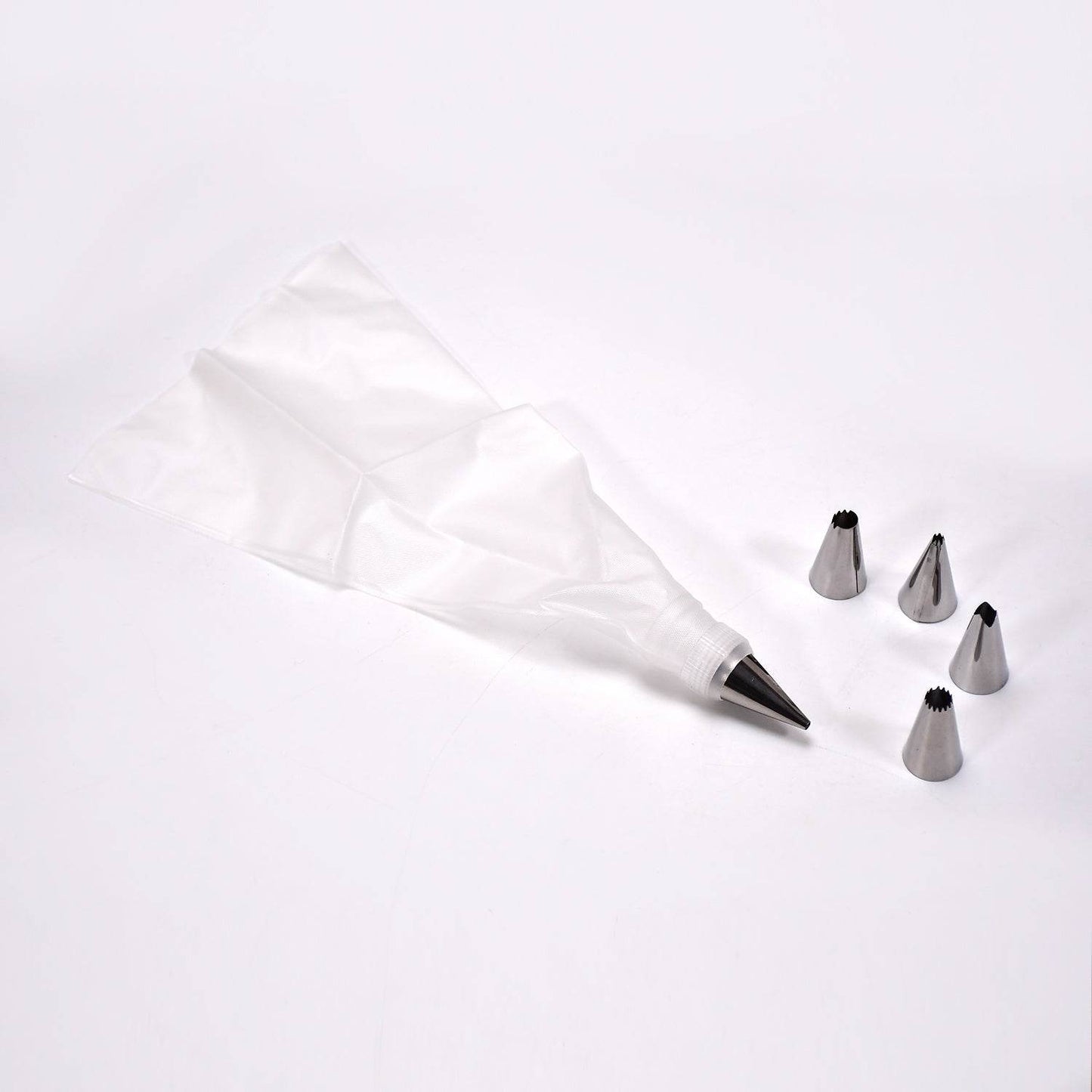 Cake Decorating Nozzle with Piping Bag Stainless Steel Piping Cream Frosting Nozzles - infinityexculsivestore.com