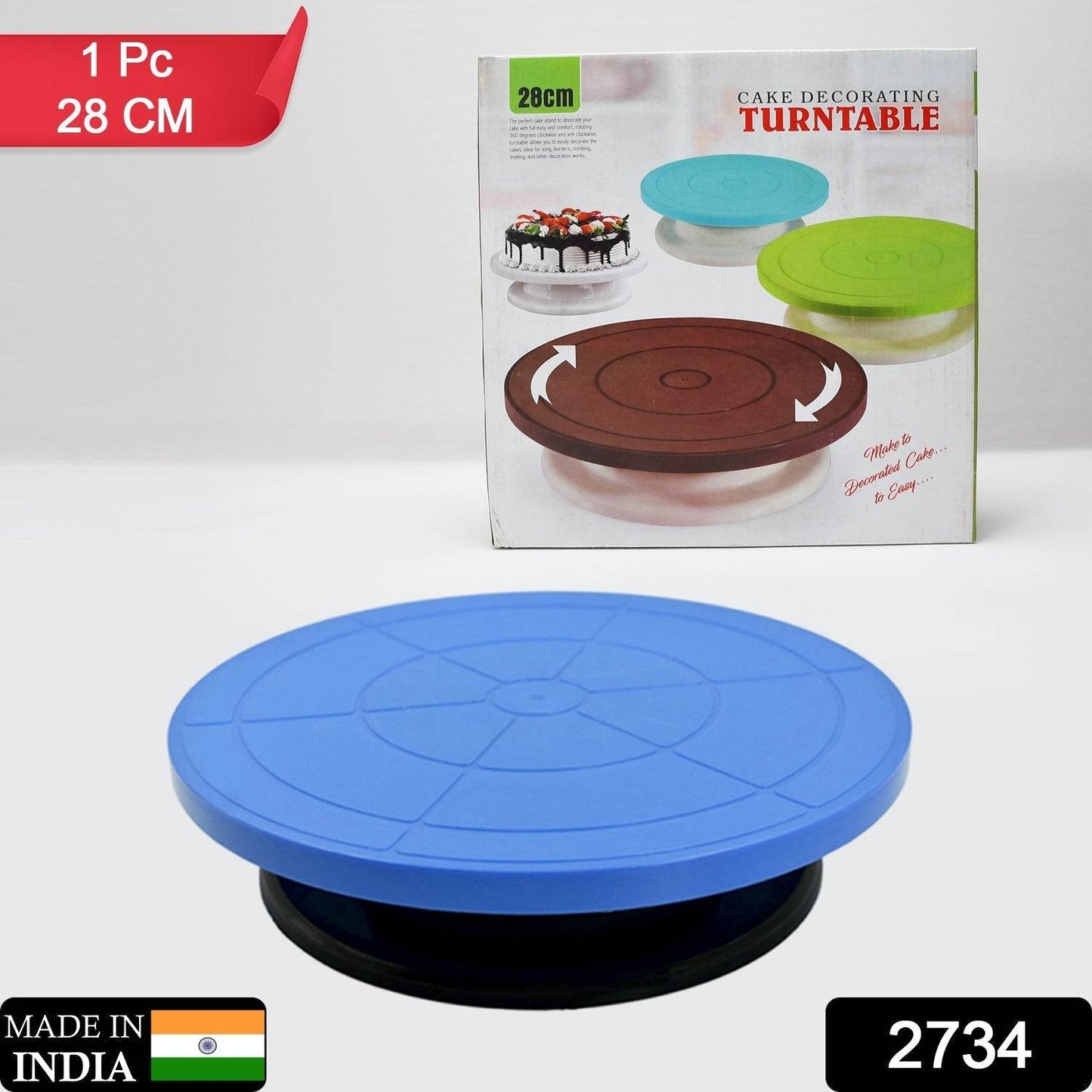 Cake Stand Revolving Decorating Turntable Easy Rotate Cake Stand For Home & Birthday Party Use - infinityexculsivestore.com