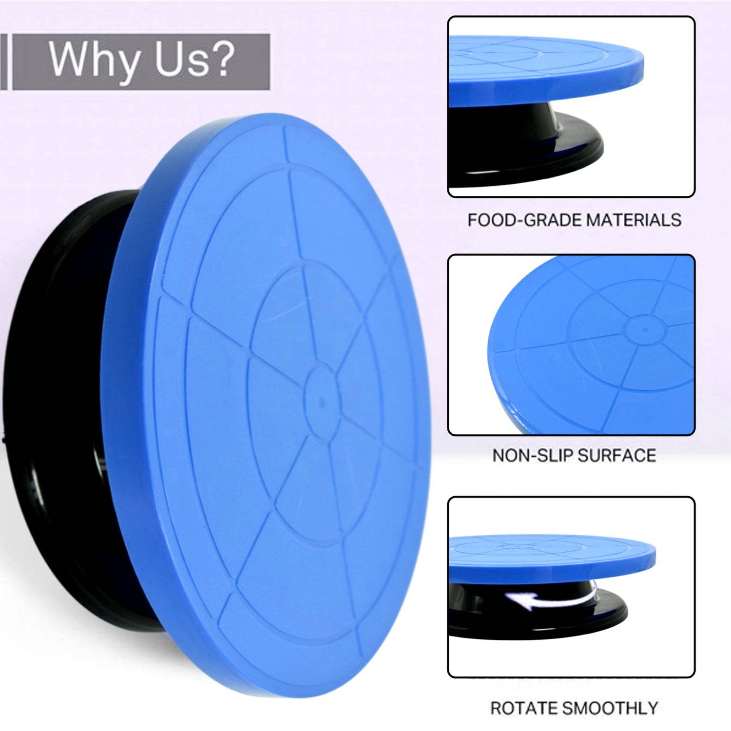 Cake Stand Revolving Decorating Turntable Easy Rotate Cake Stand For Home & Birthday Party Use - infinityexculsivestore.com