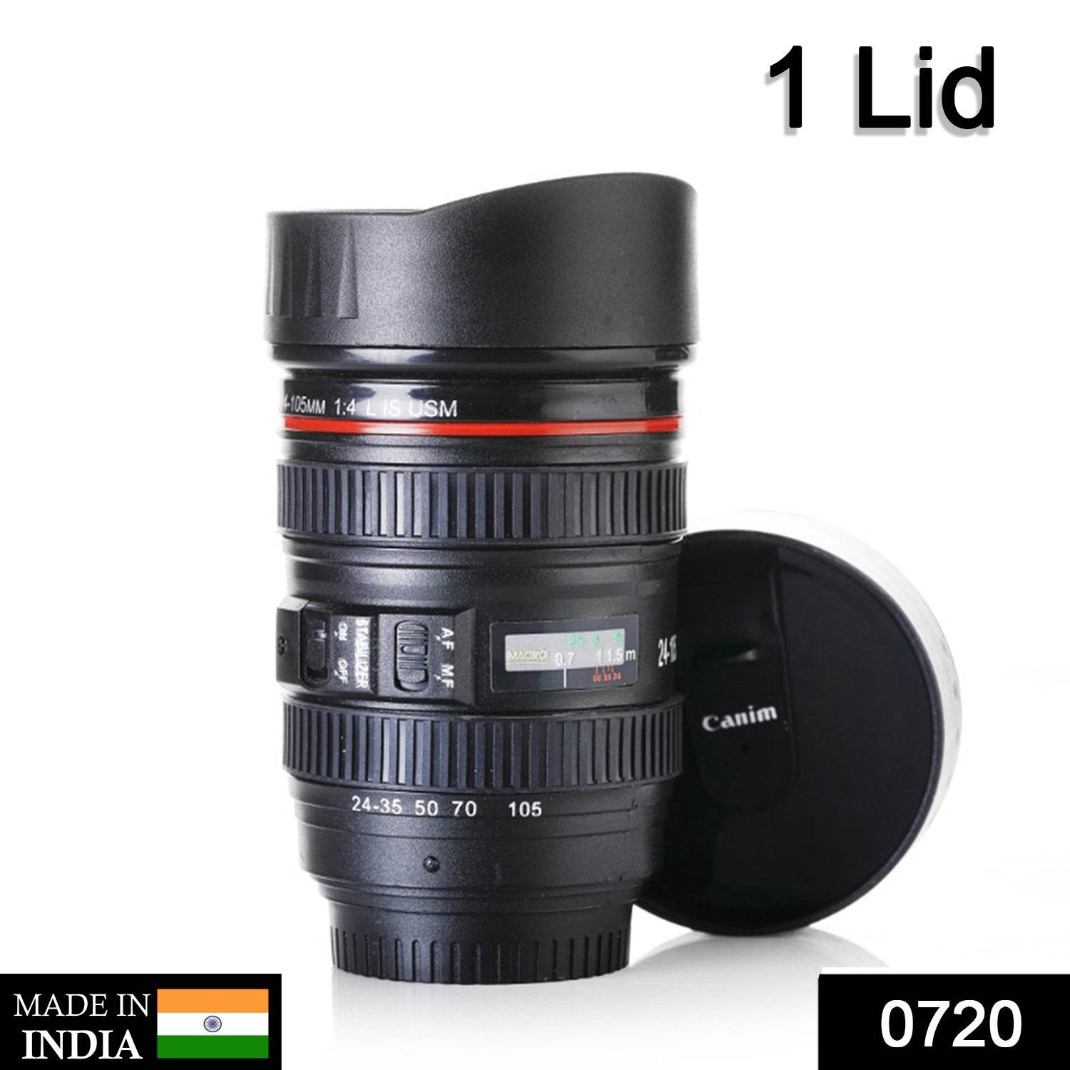Camera Lens Shaped Coffee Mug Flask With Lid - infinityexculsivestore.com