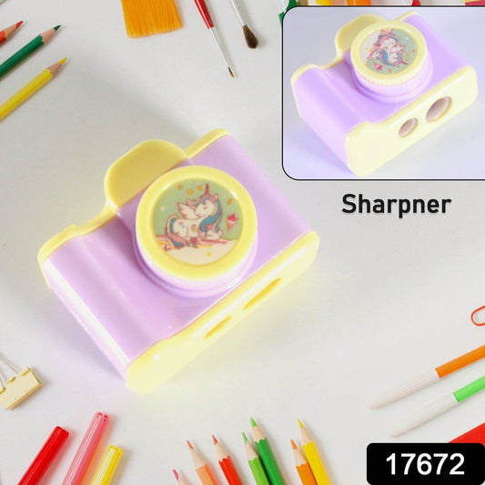 Camera Shape Pencil Sharpener | Simple Student Office Sharpener | Fashionable and Convenient, Lightweight Manual Sharpener for Kids Boys Girls Birthday Return Gifts (1 Pc) - infinityexculsivestore.com