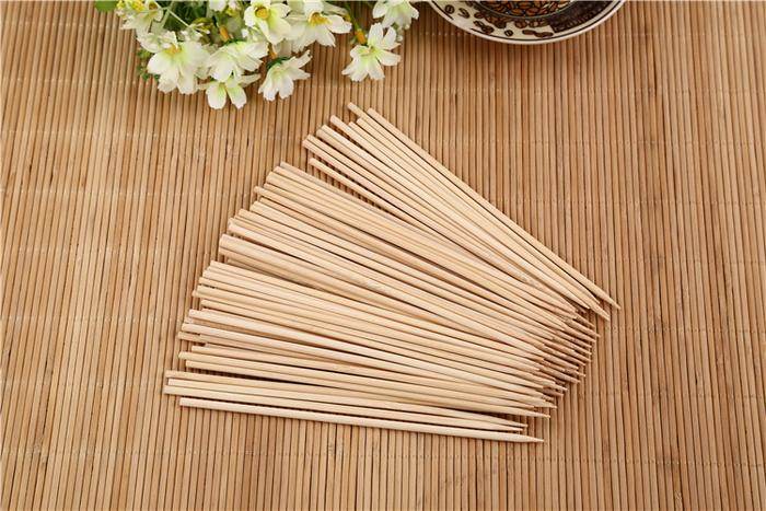 Camping Wooden Color Bamboo BBQ Skewers Barbecue Shish Kabob Sticks Fruit Kebab Meat Party Fountain Bamboo BBQ Sticks Skewers Wooden (30cm) - infinityexculsivestore.com