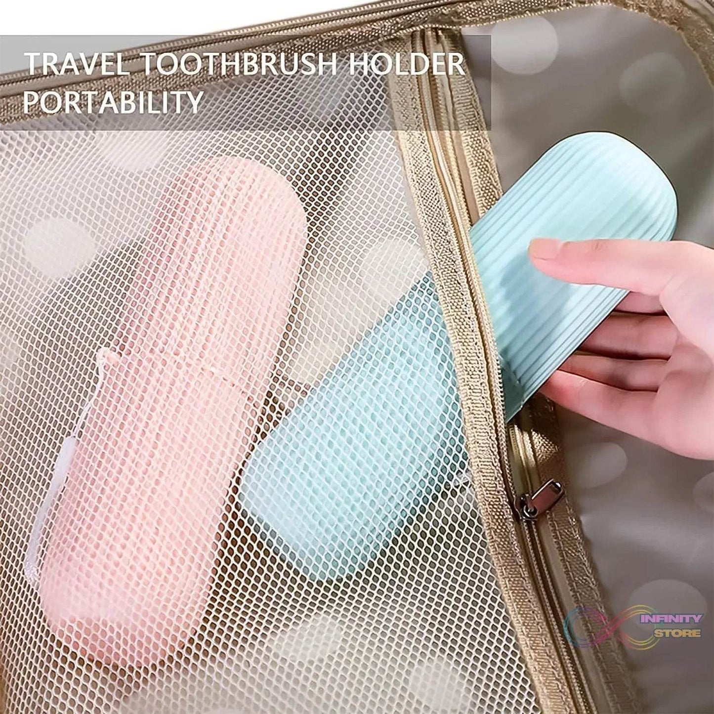 Capsule Shape Travel Toothbrush Toothpaste Case Holder (Multicolor / 3 Pcs Set) - infinityexculsivestore.com