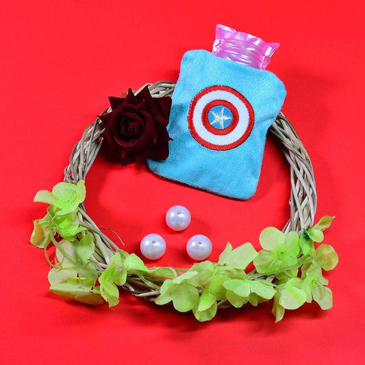 Captain America Print Small Hot Water Bag with Cover for Pain Relief - infinityexculsivestore.com