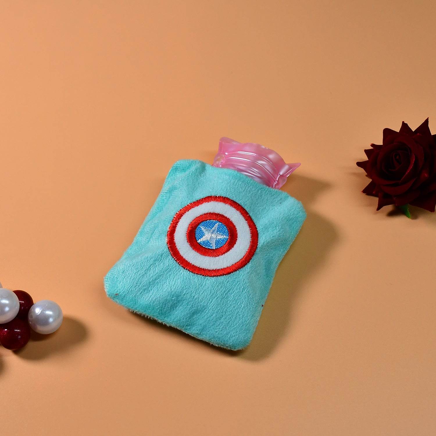 Captain America Print Small Hot Water Bag with Cover for Pain Relief - infinityexculsivestore.com