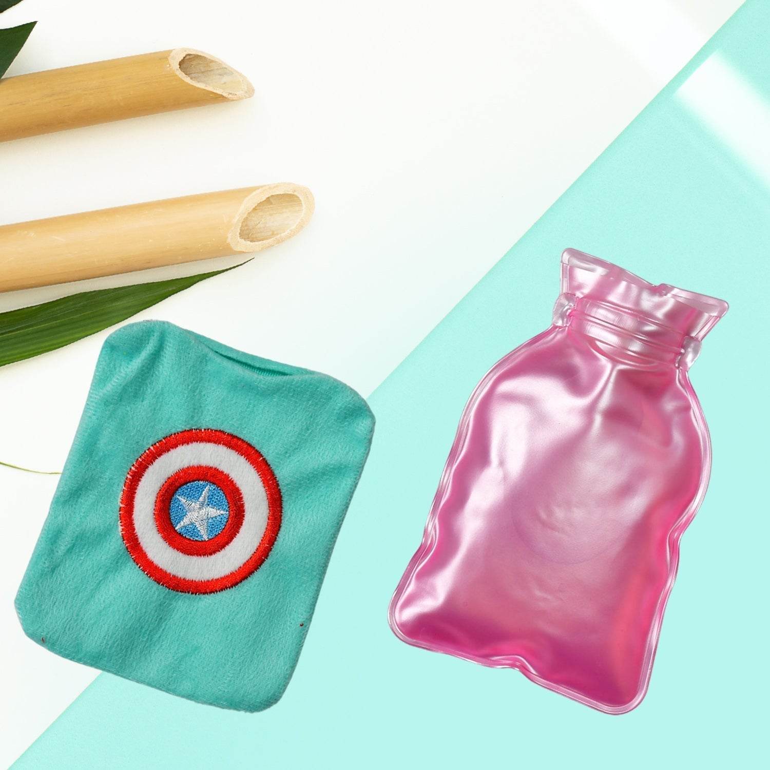 Captain America Print Small Hot Water Bag with Cover for Pain Relief - infinityexculsivestore.com